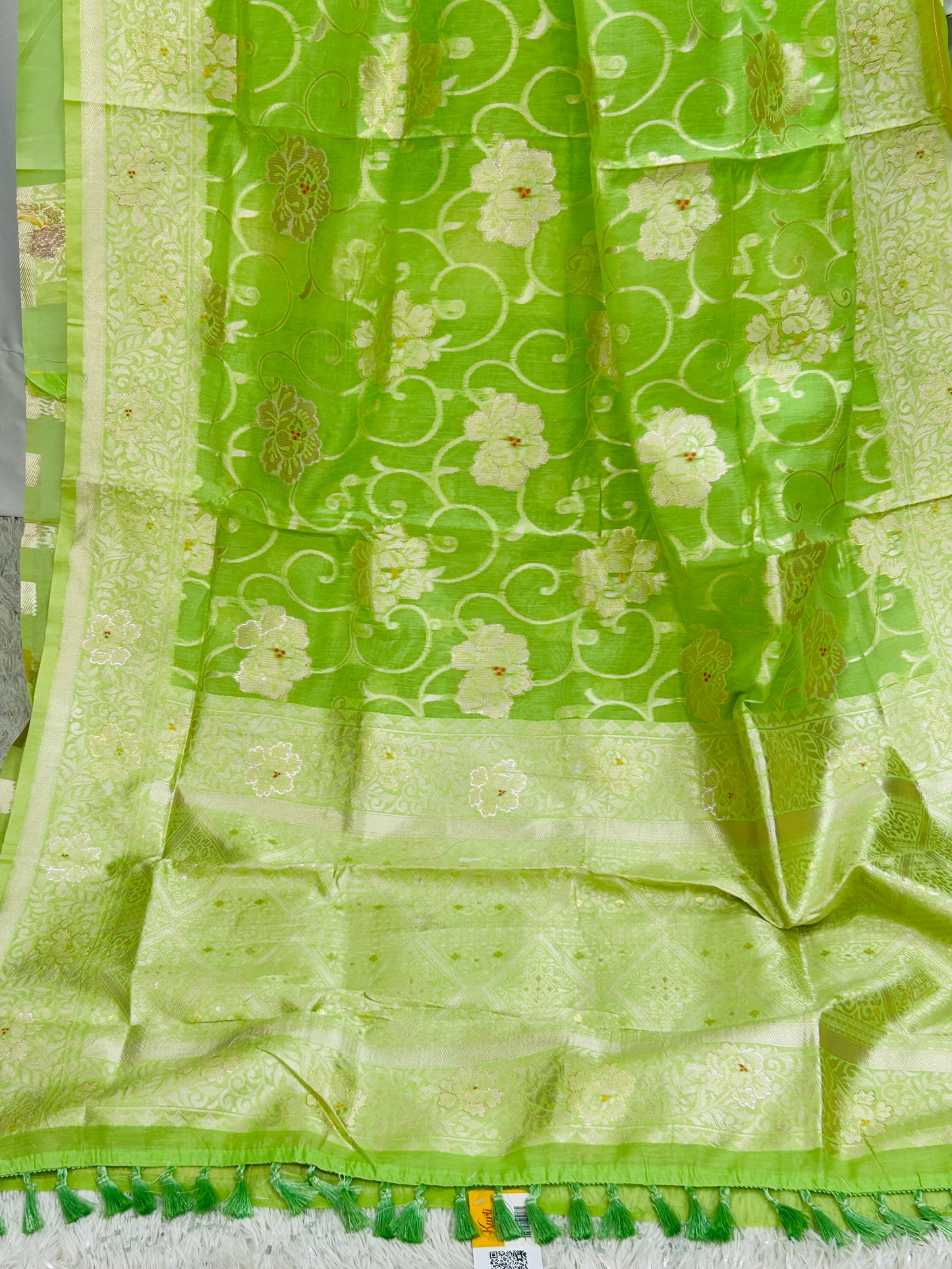 Linen cotton saree