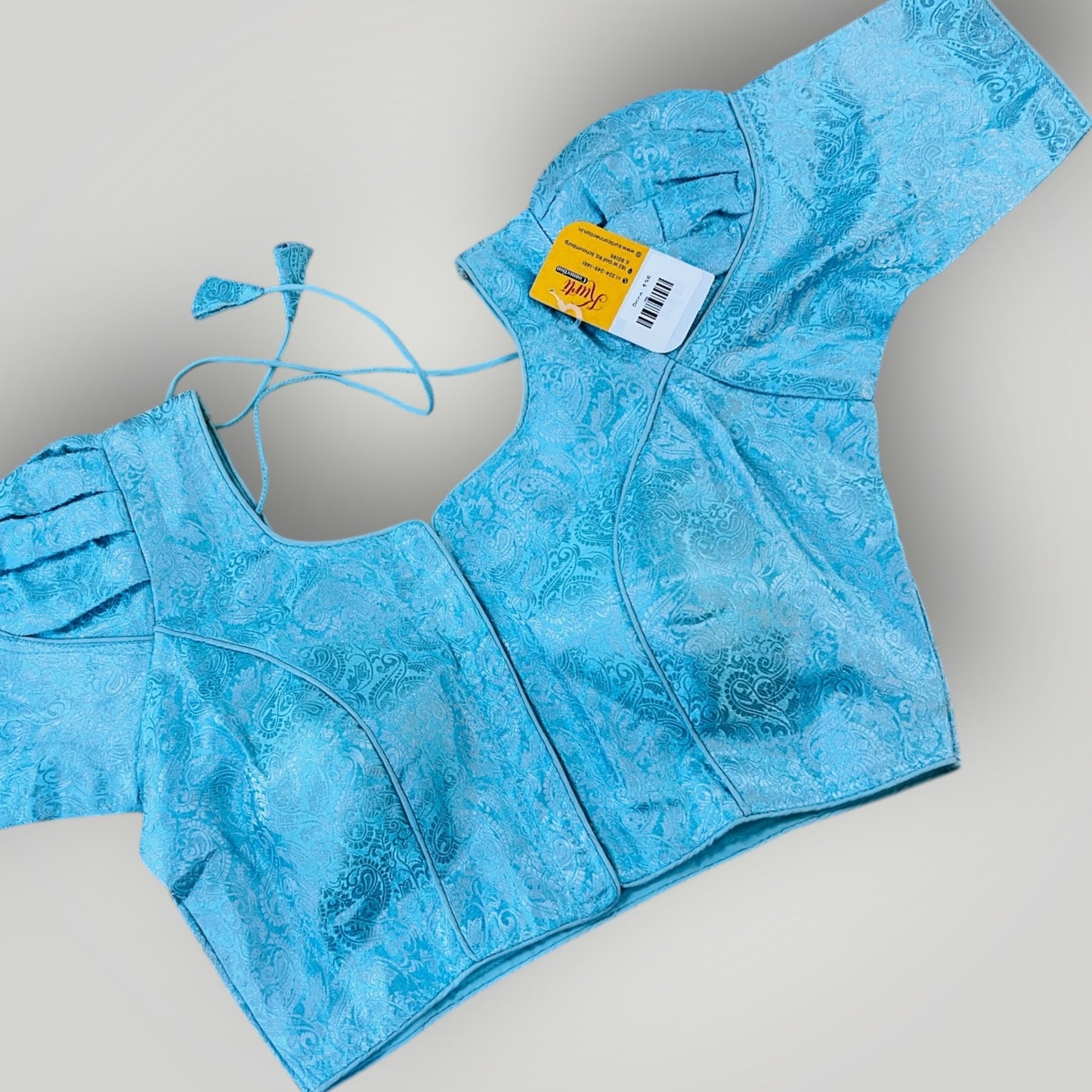 Light Blue / silver blouse