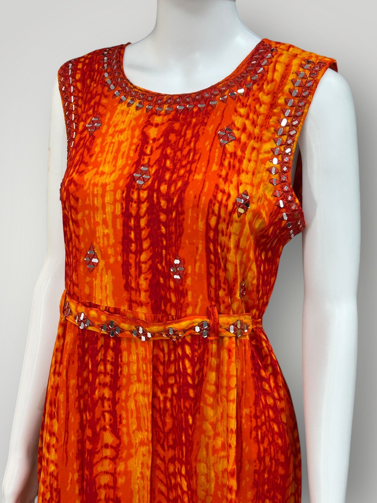 Dark orange: Rayon long Kurti