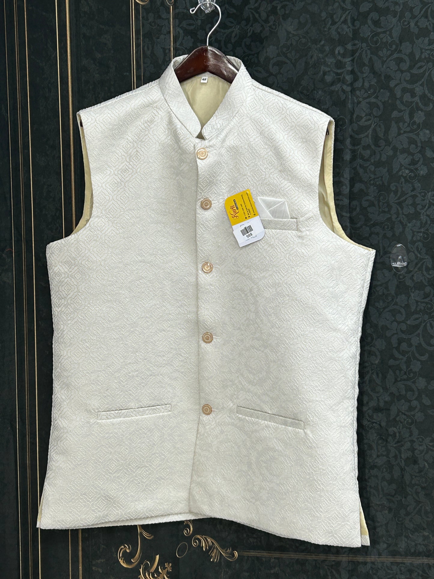 Silk vests for men | half jacket / kurta : Grey