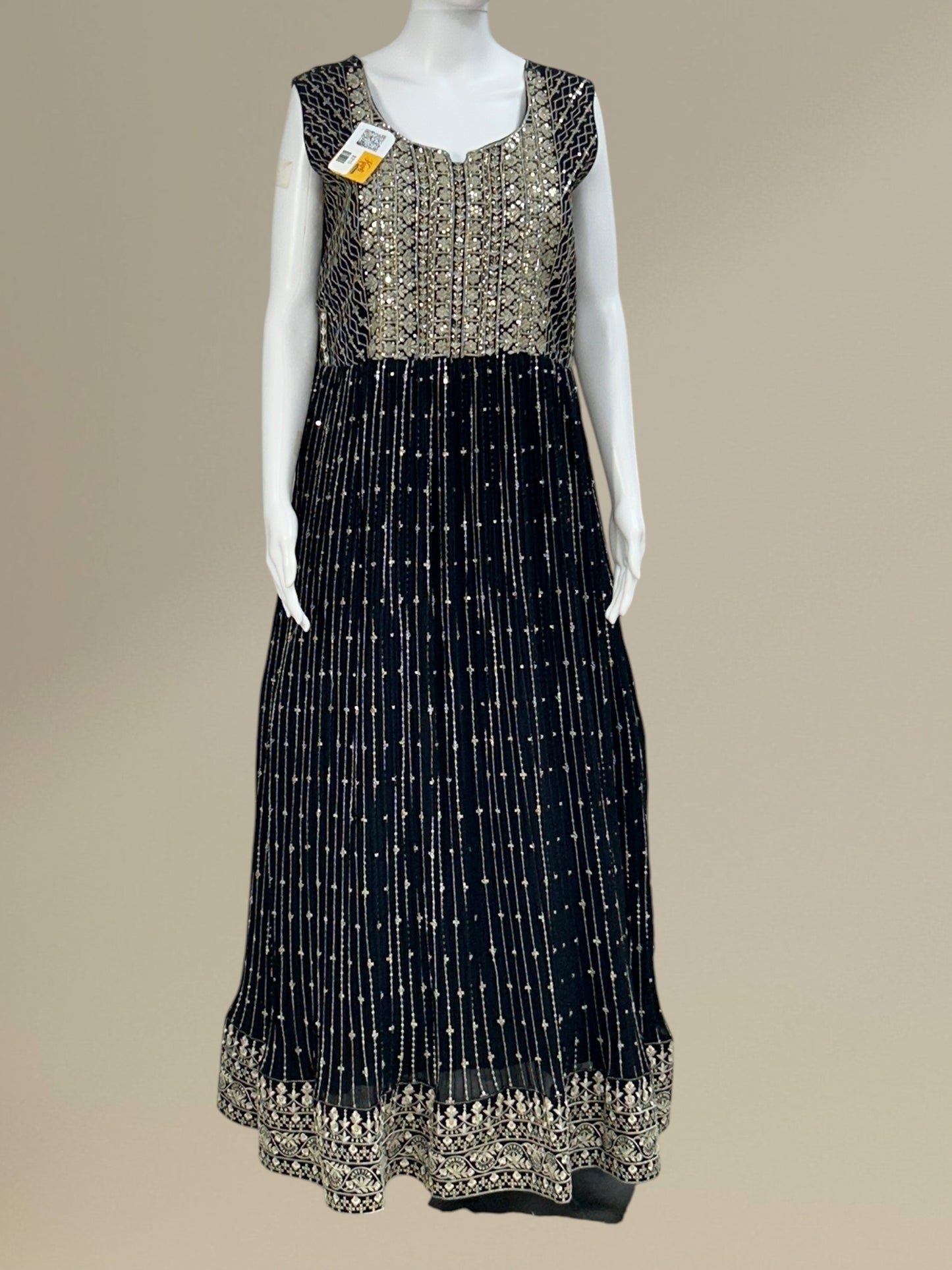 Dark blue long gown