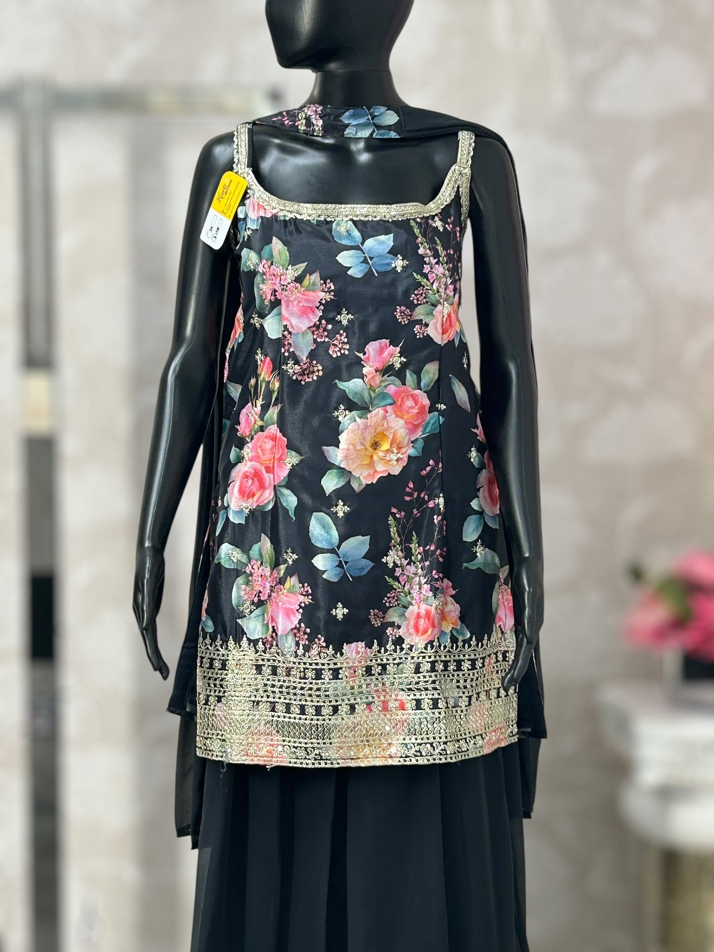 Black sharara set
