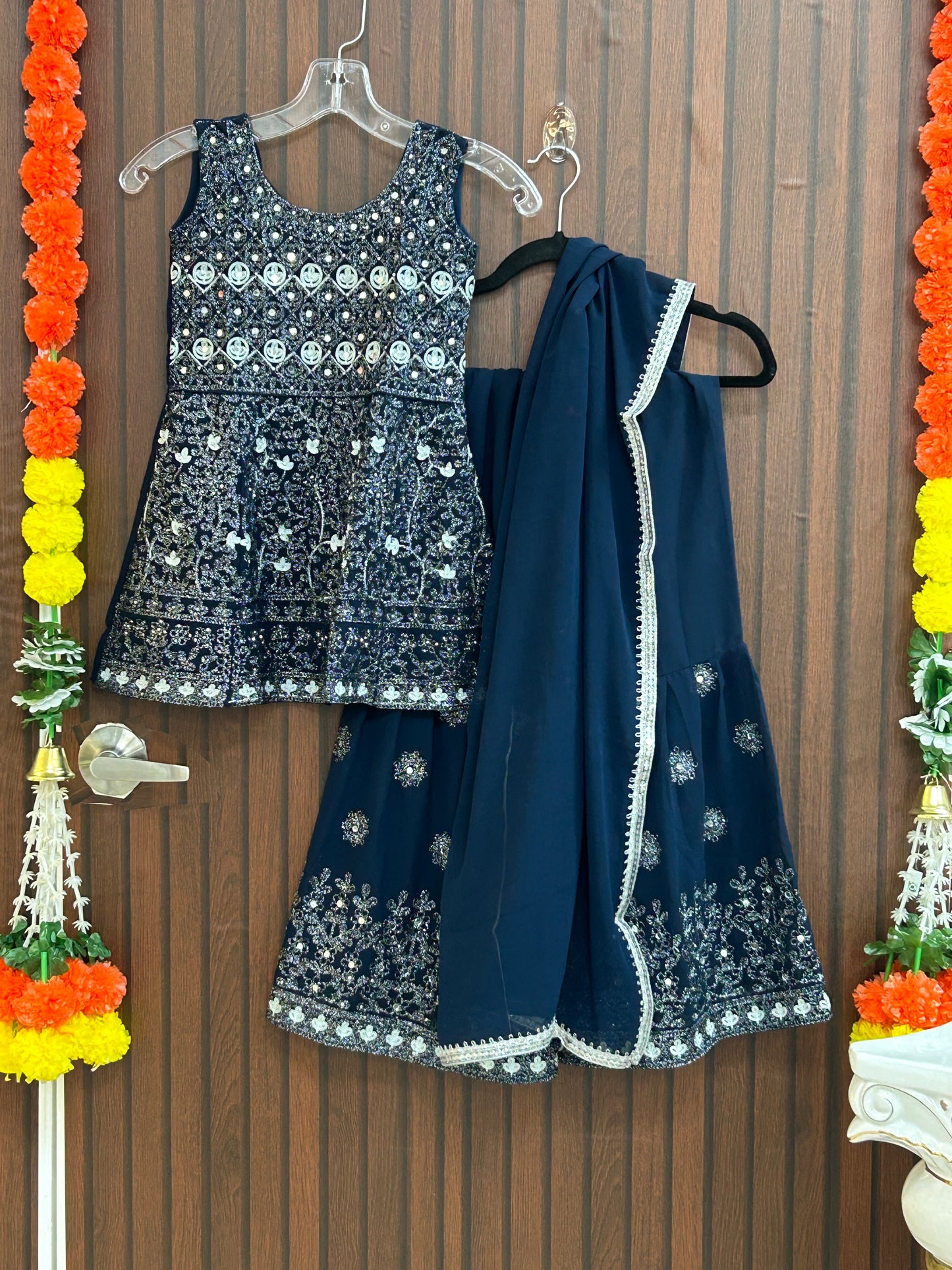 Size 28/ 8 years sharara set for little girls