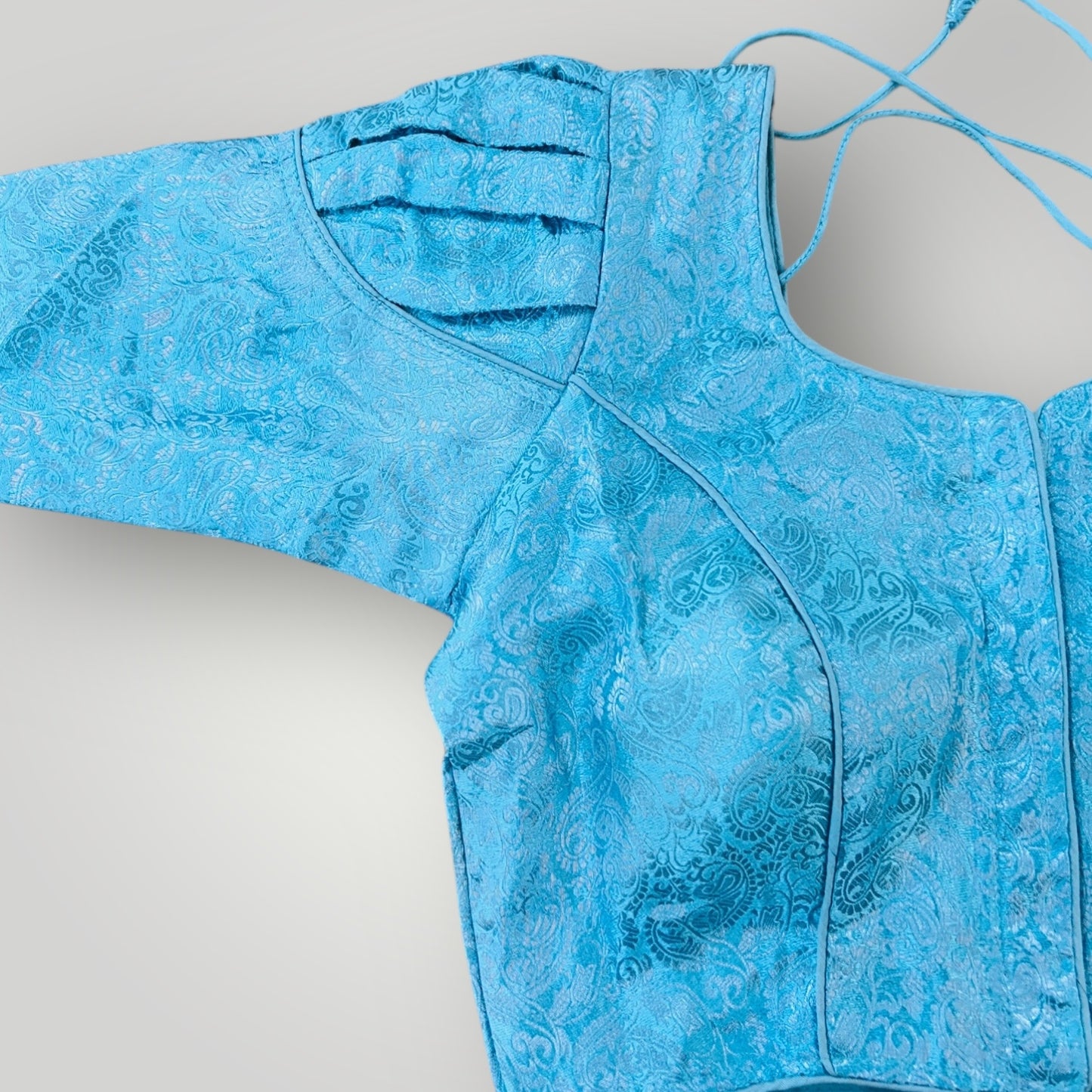 Light Blue / silver blouse