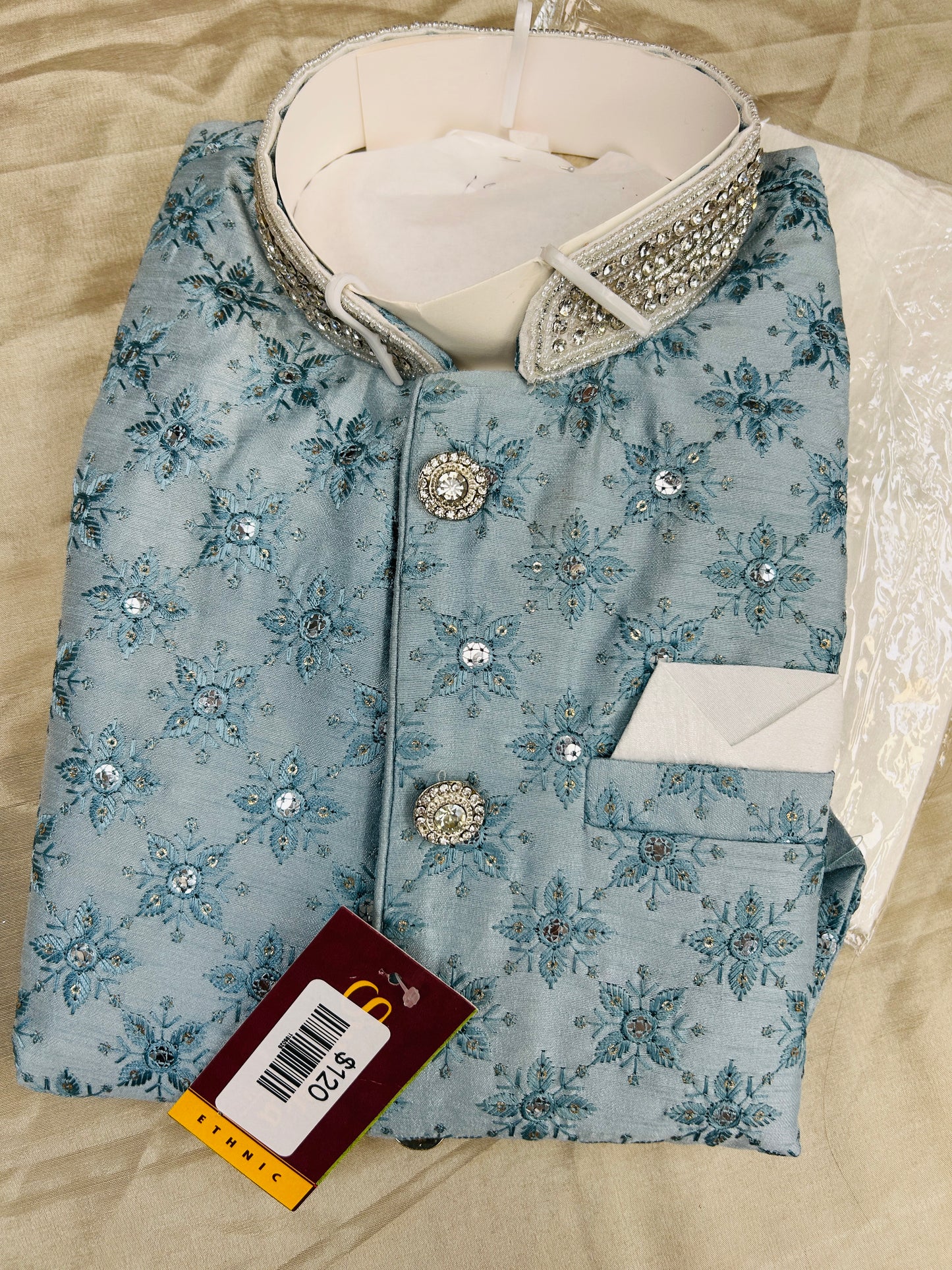 Light blue sherwani set
