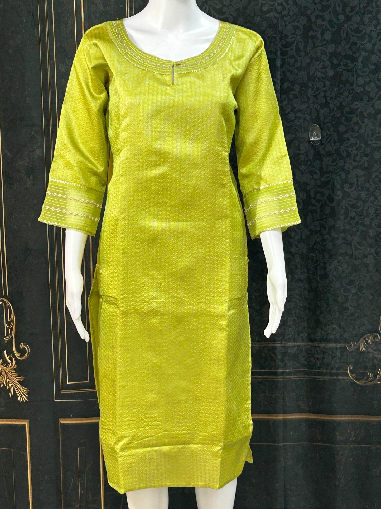 Chanderi silk kurti - Kurti Connection USA