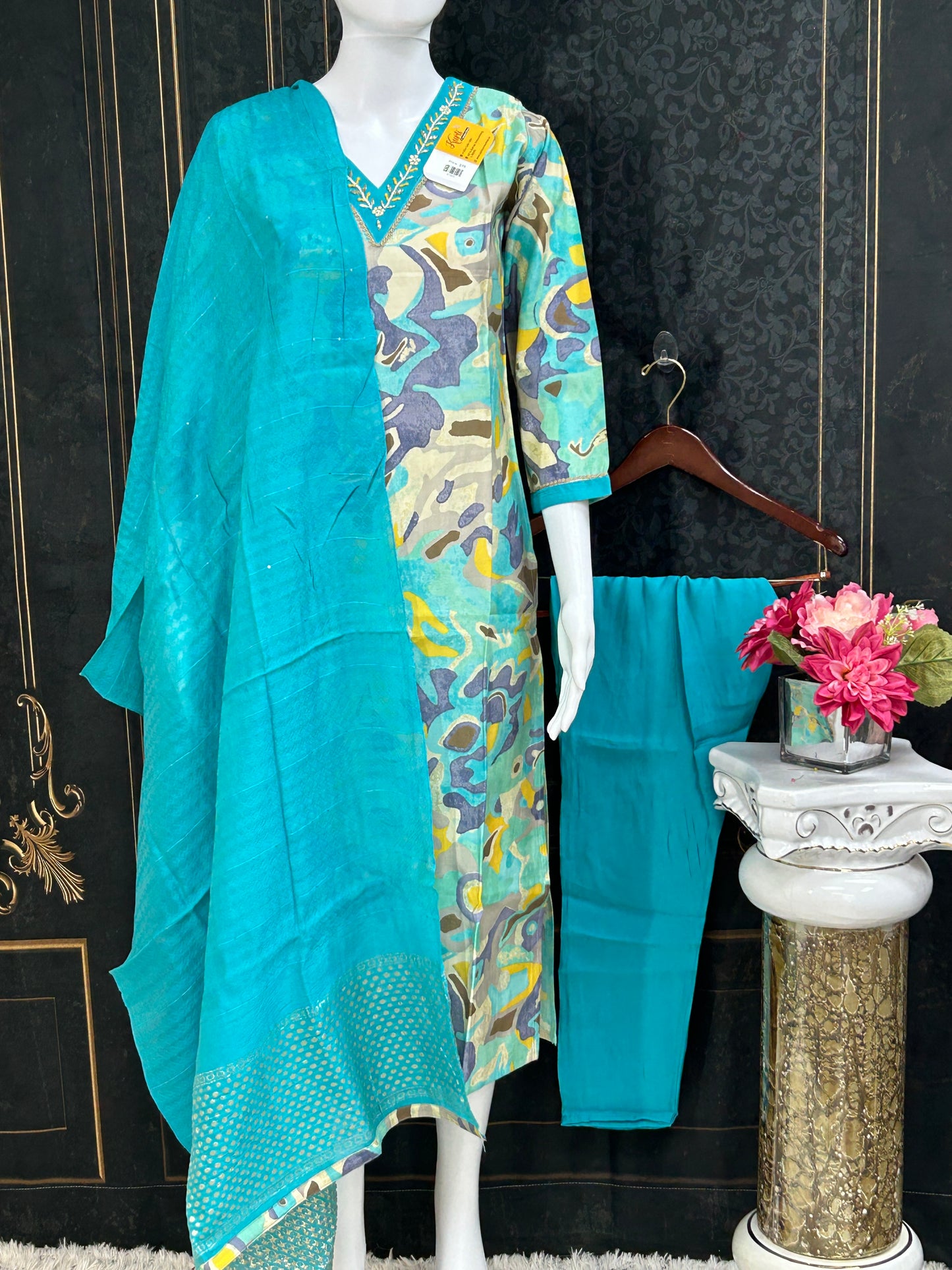 Modal silk salwar suit set