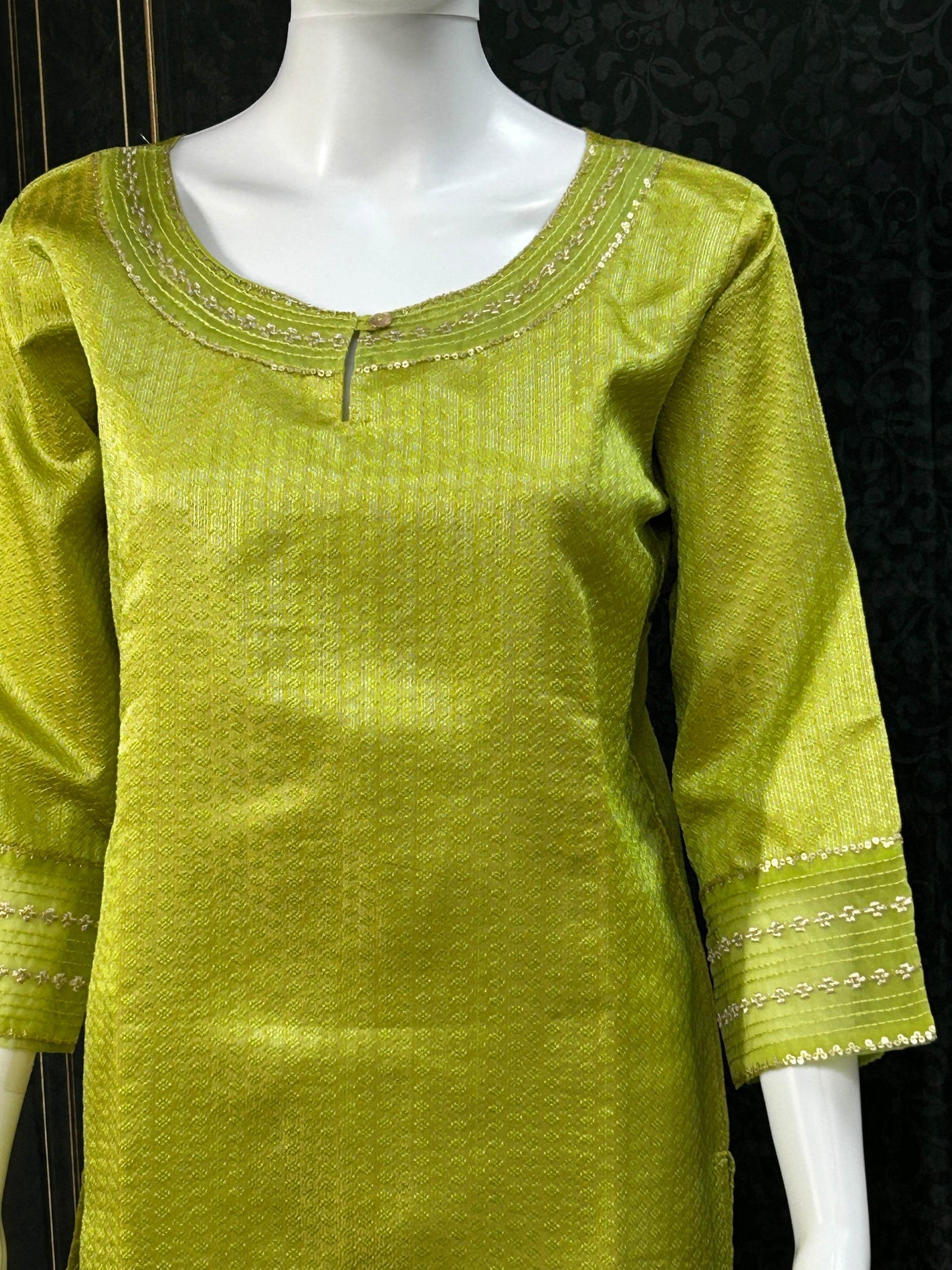 Chanderi silk kurti - Kurti Connection USA