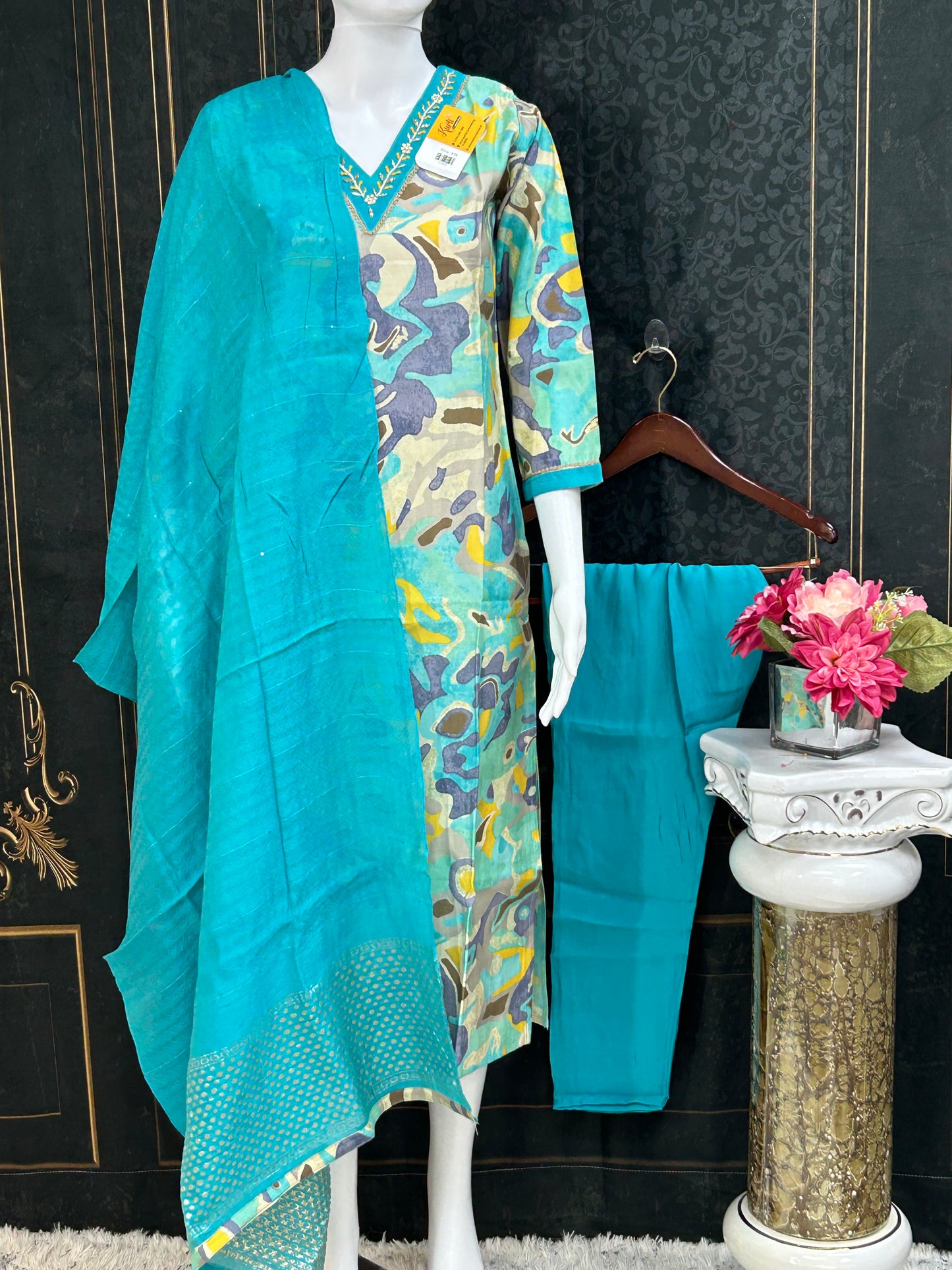 Modal silk salwar suit set