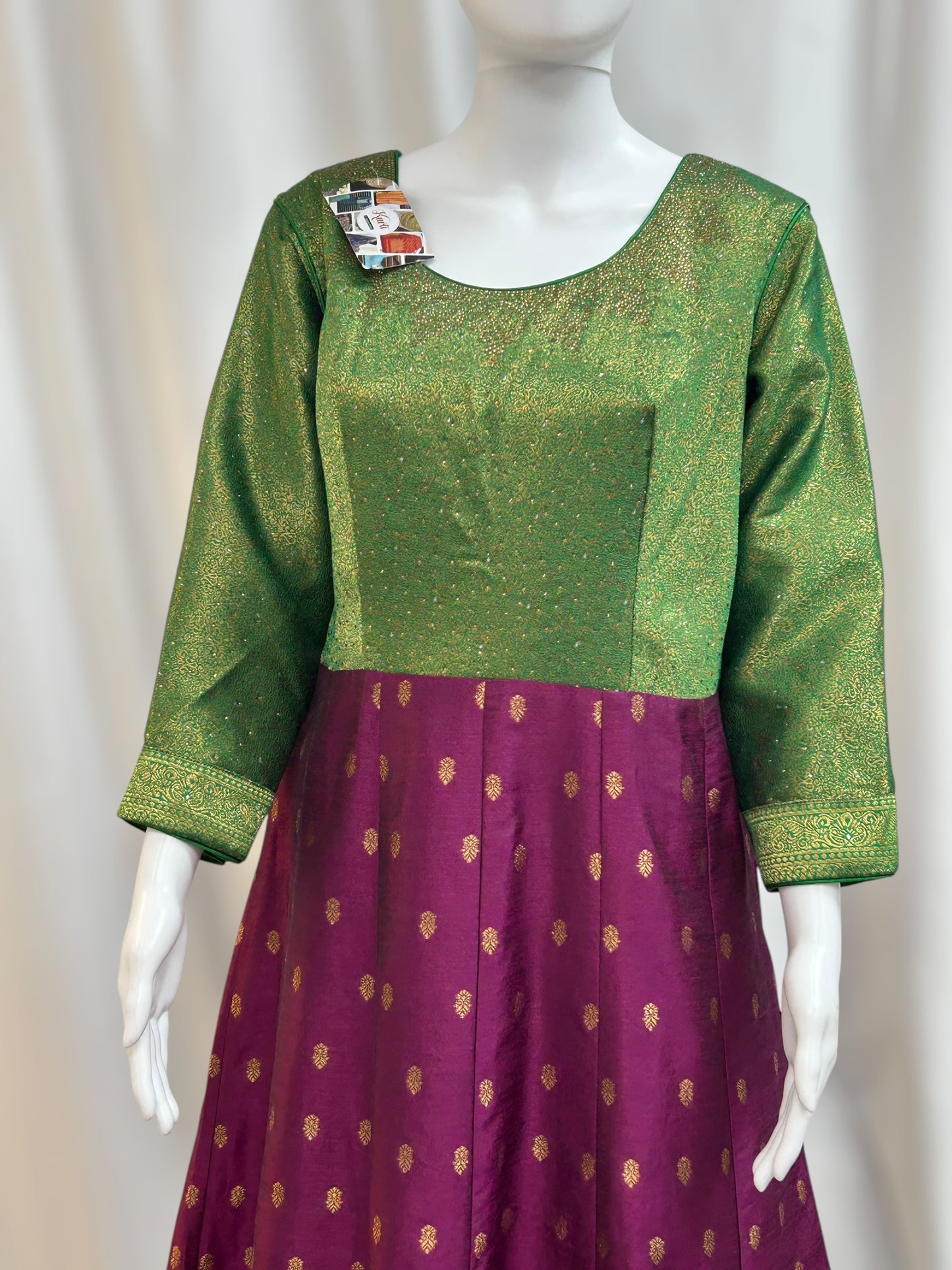 Silk long gown : only gown no dupatta