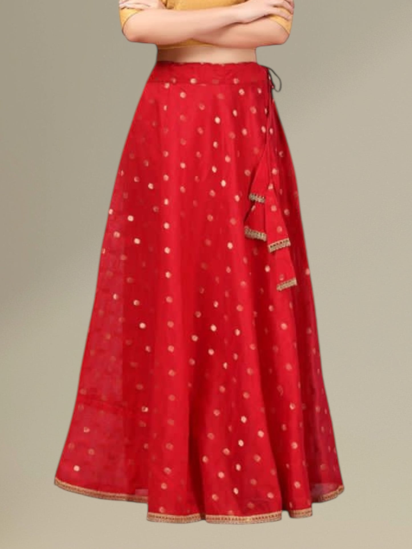 Red silk Lehenga