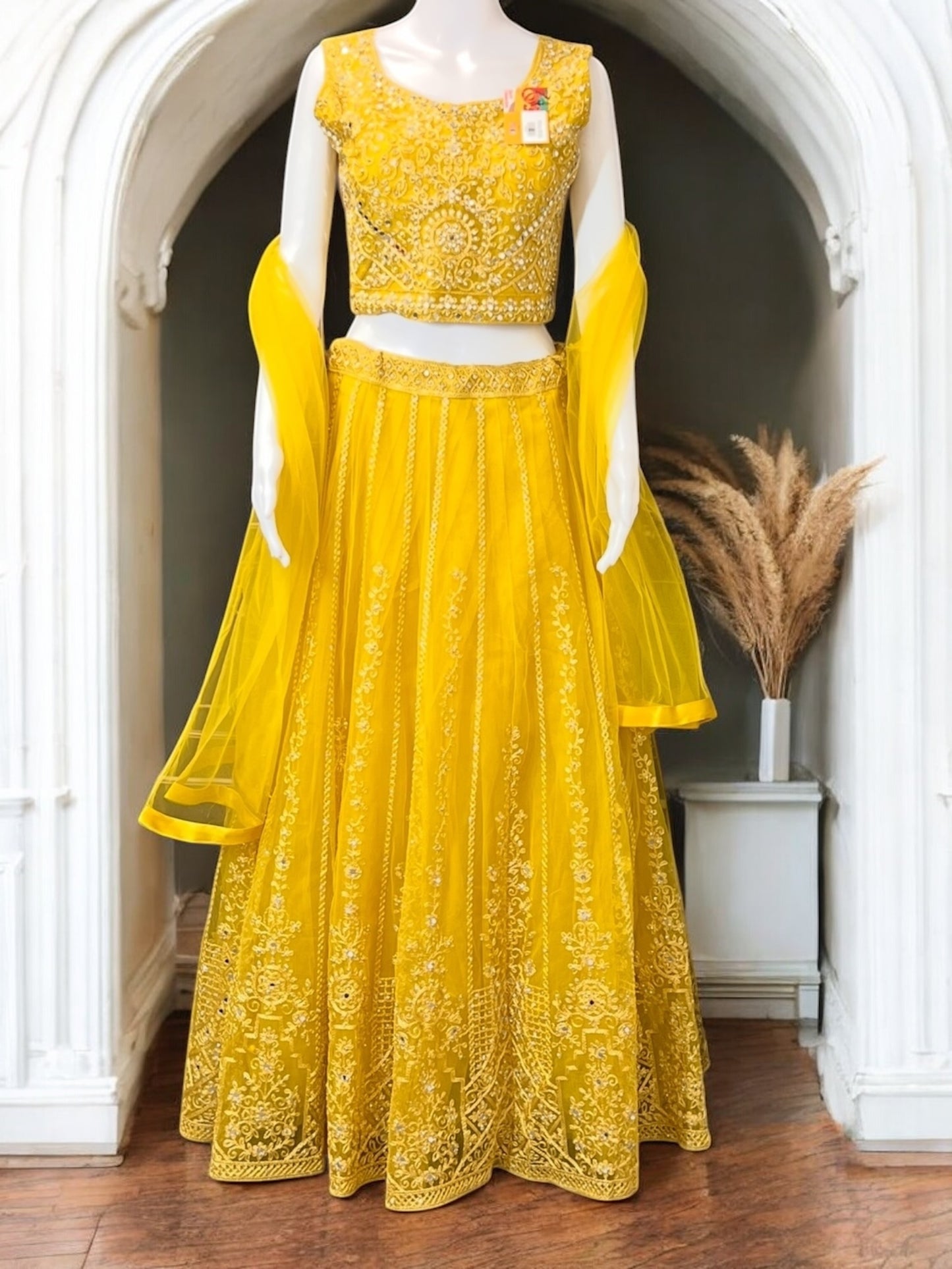Yellow chaniya choli set