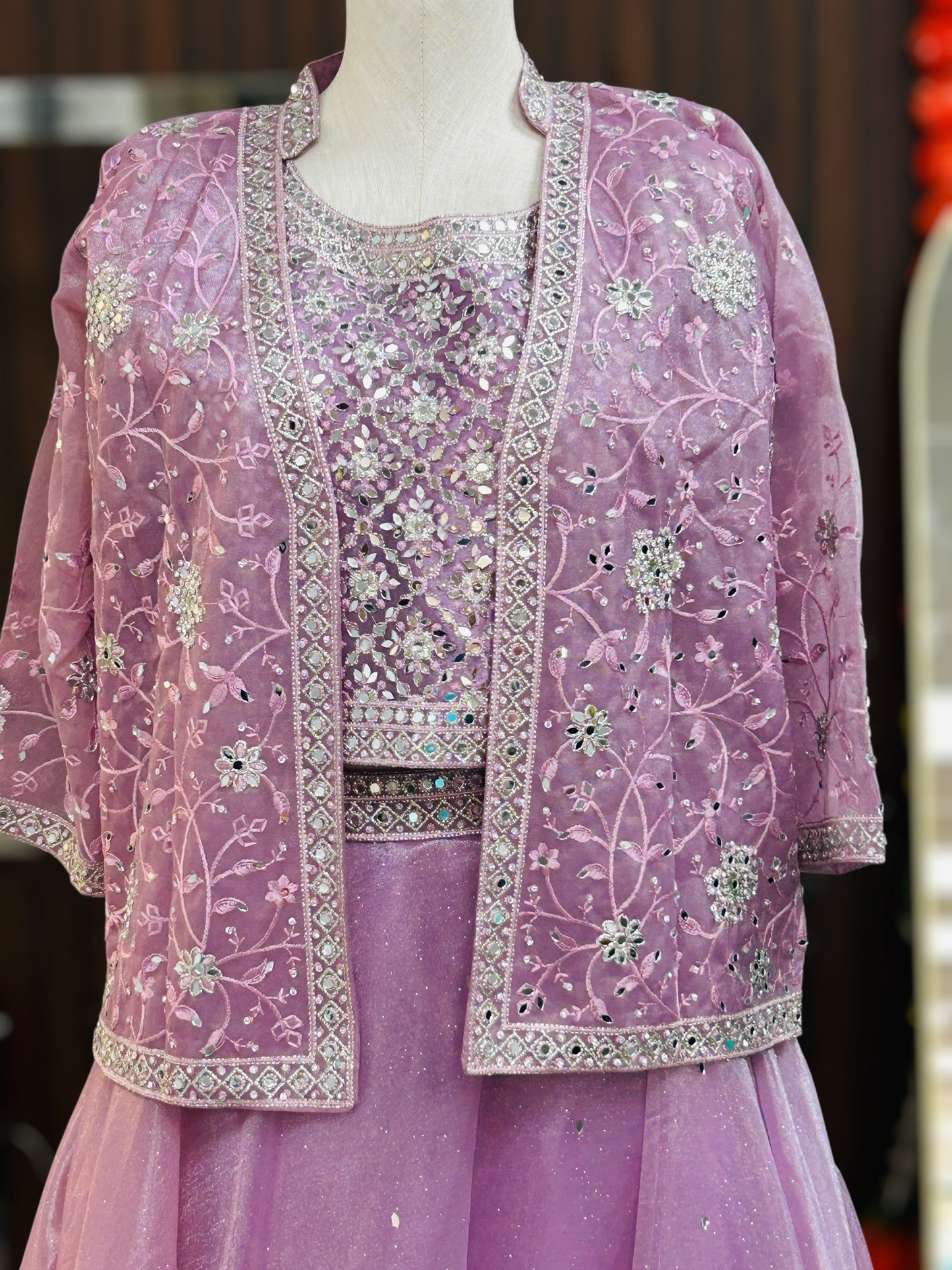 Tissue organza lehenga Choli set