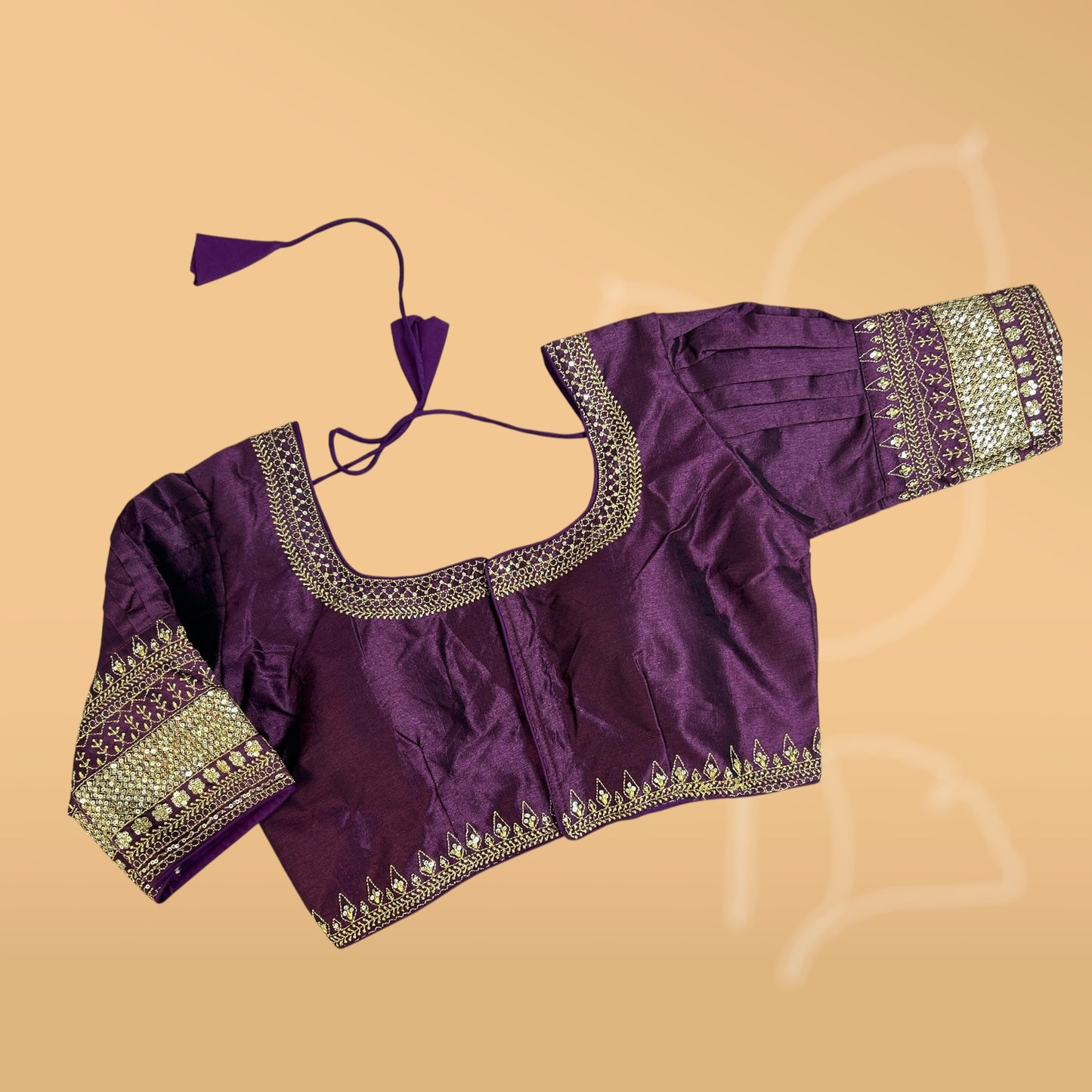 Raw silk blouse