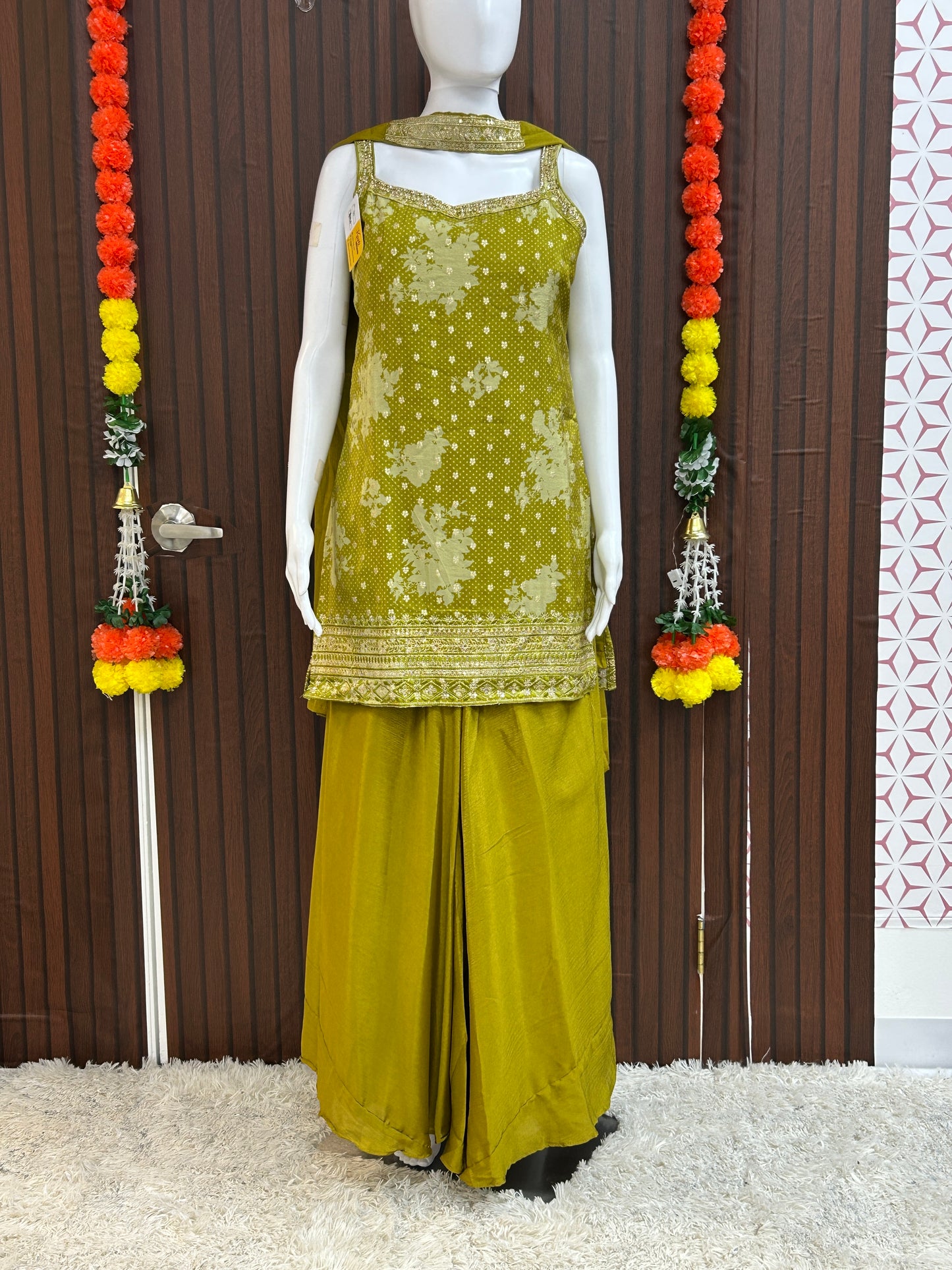 Silk sharara set