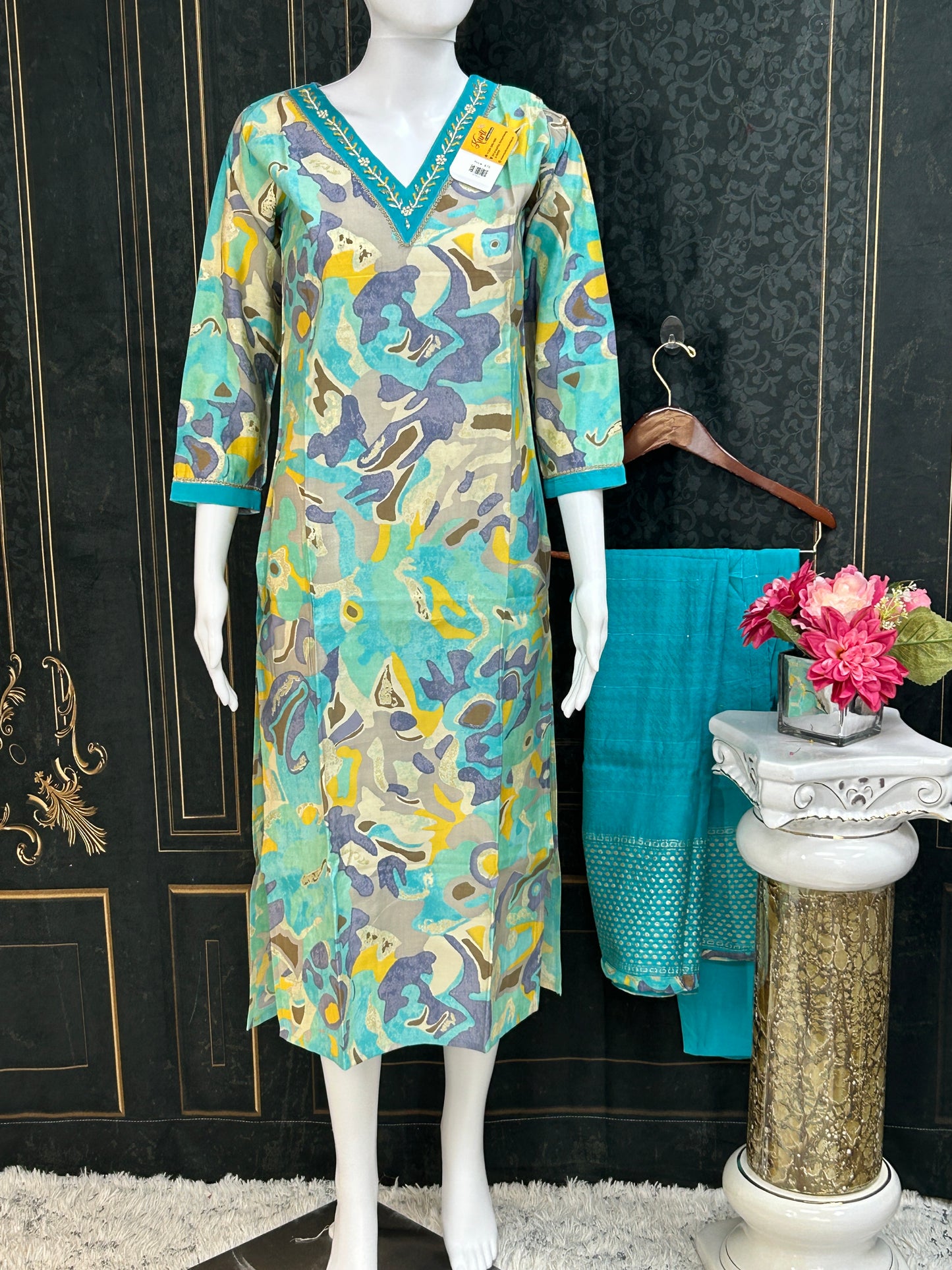 Modal silk salwar suit set