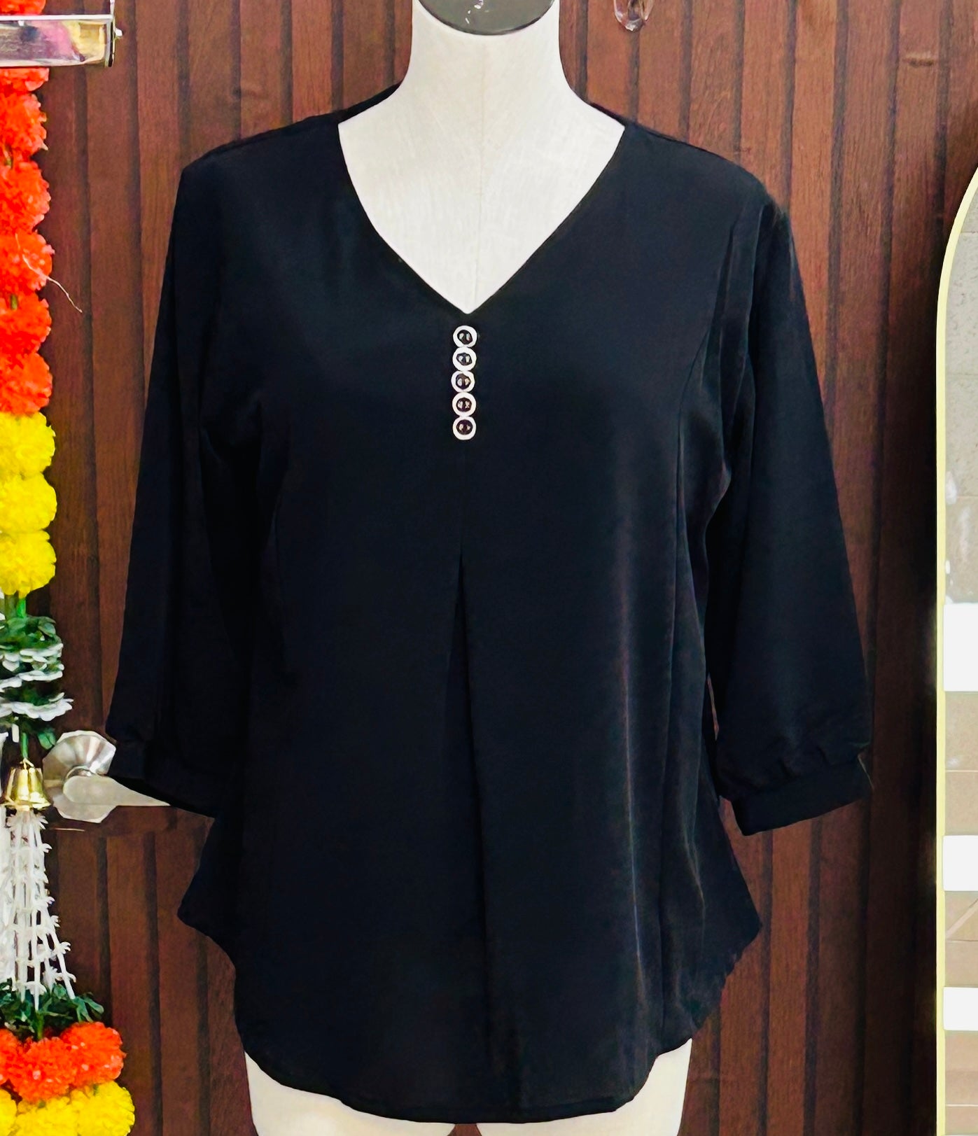 Black short kurti top / tunic