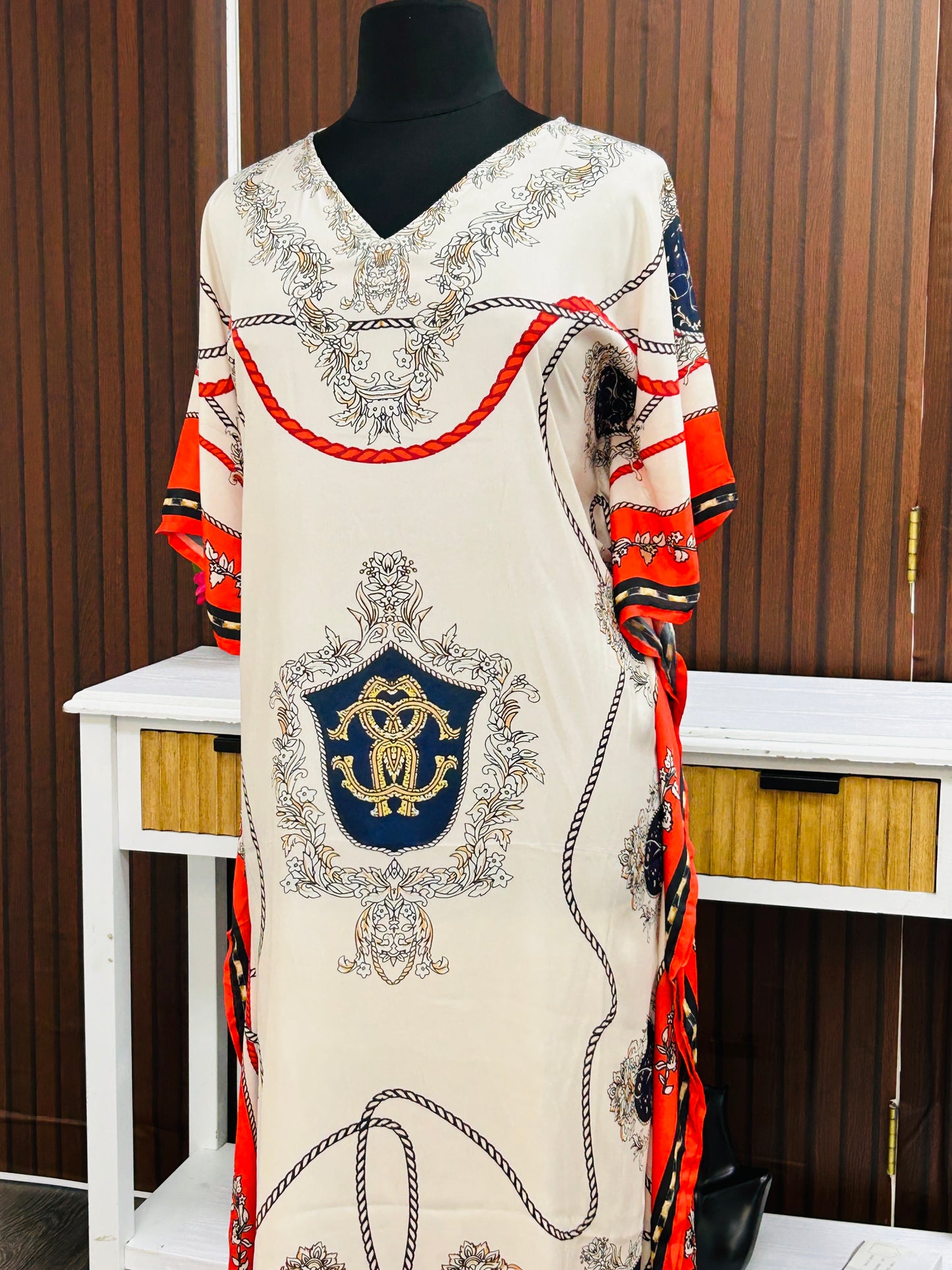 Printed kaftan dress