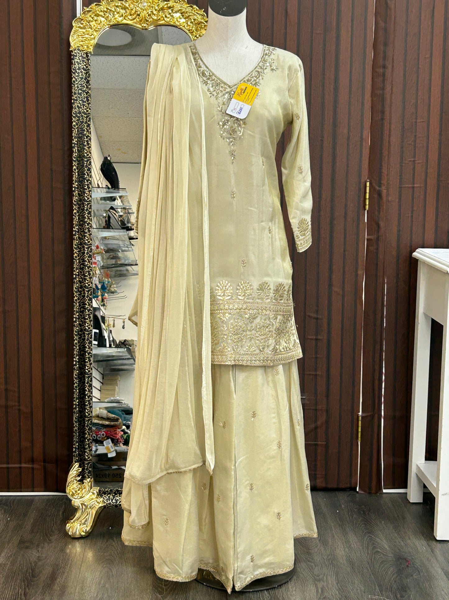 Light golden sharara set