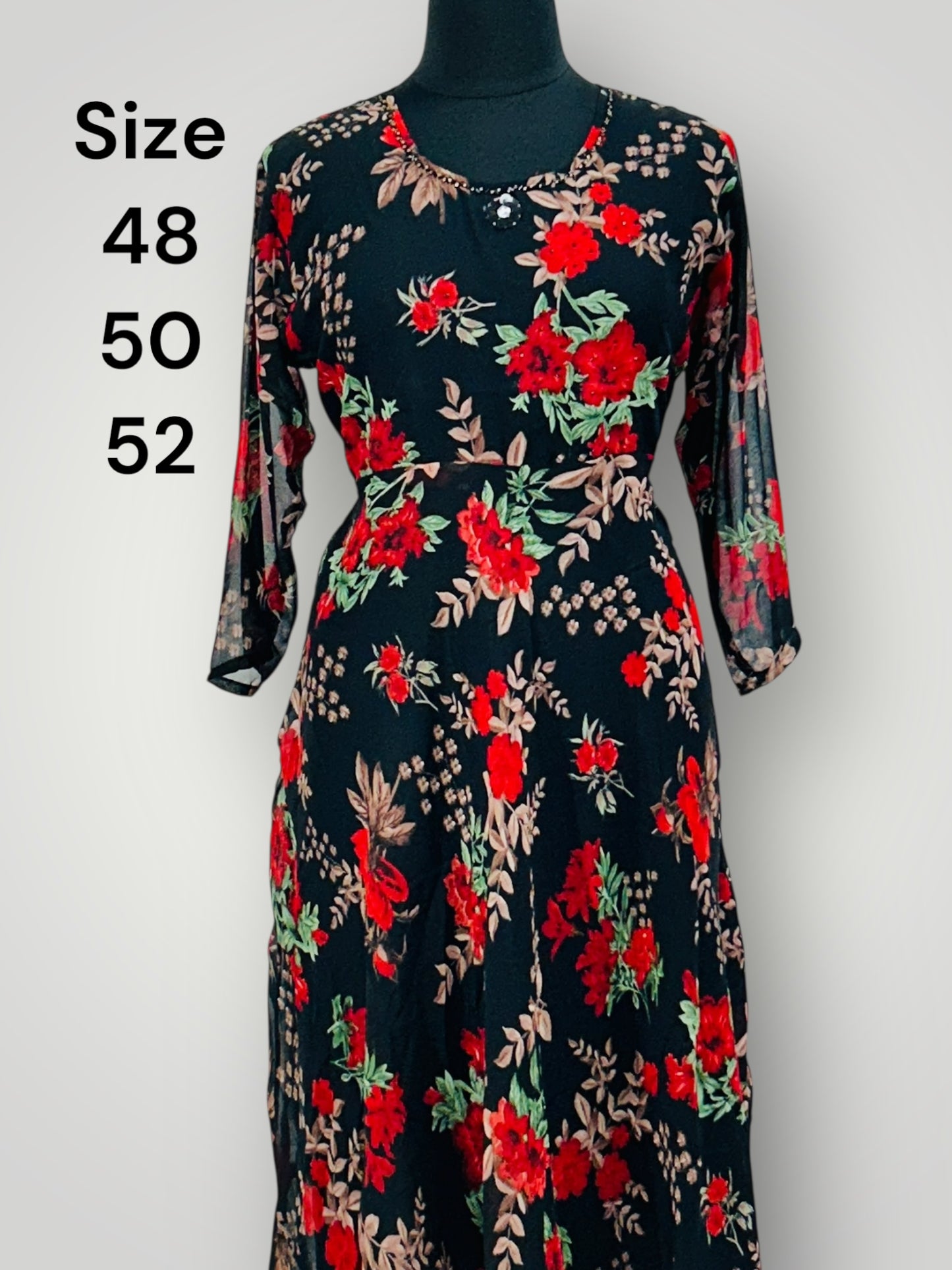 Chiffon long dress | plus size