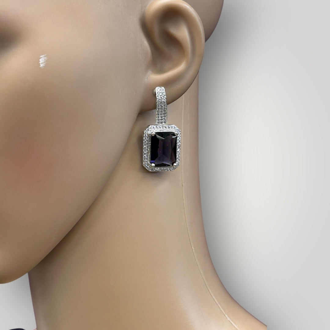 Dark purple earrings