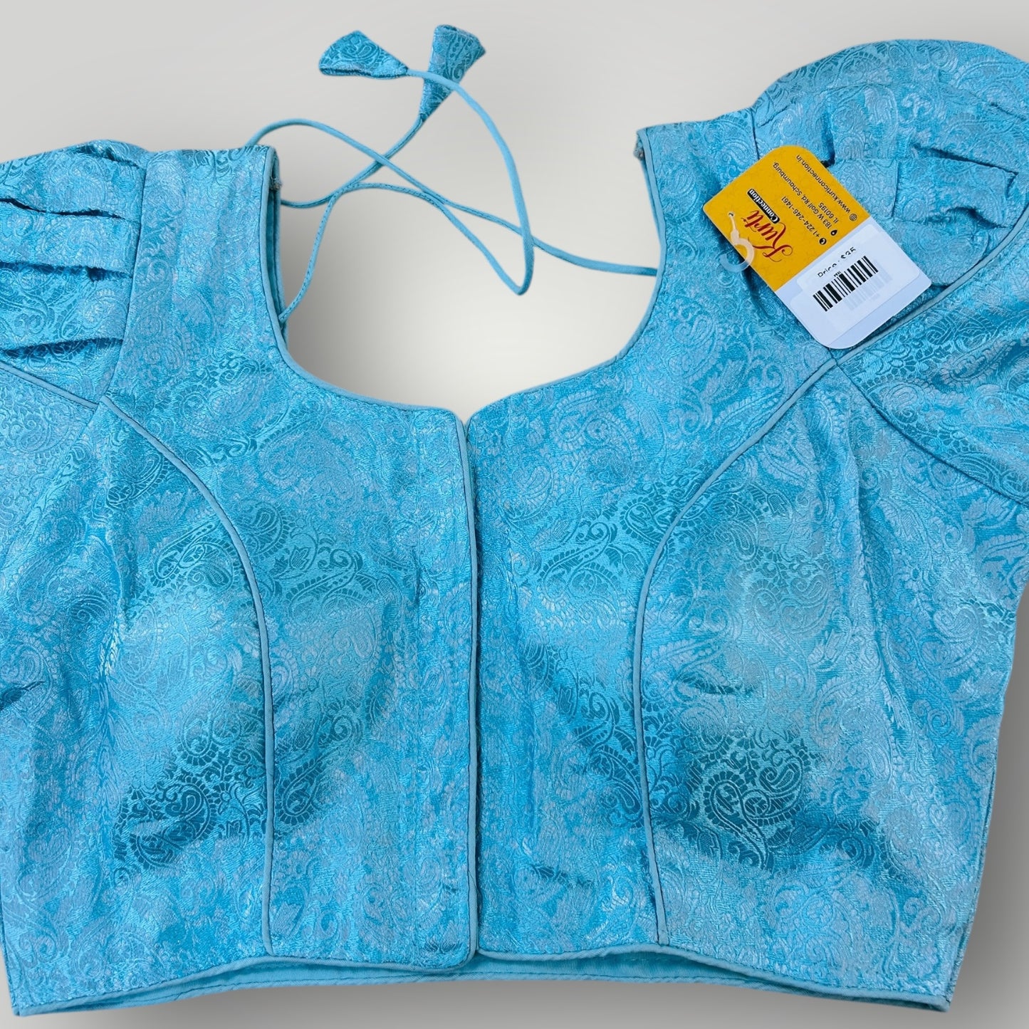 Light Blue / silver blouse