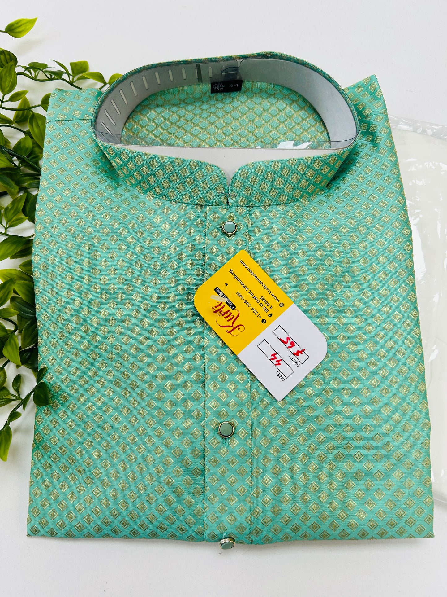 Mint green kurta pajama set