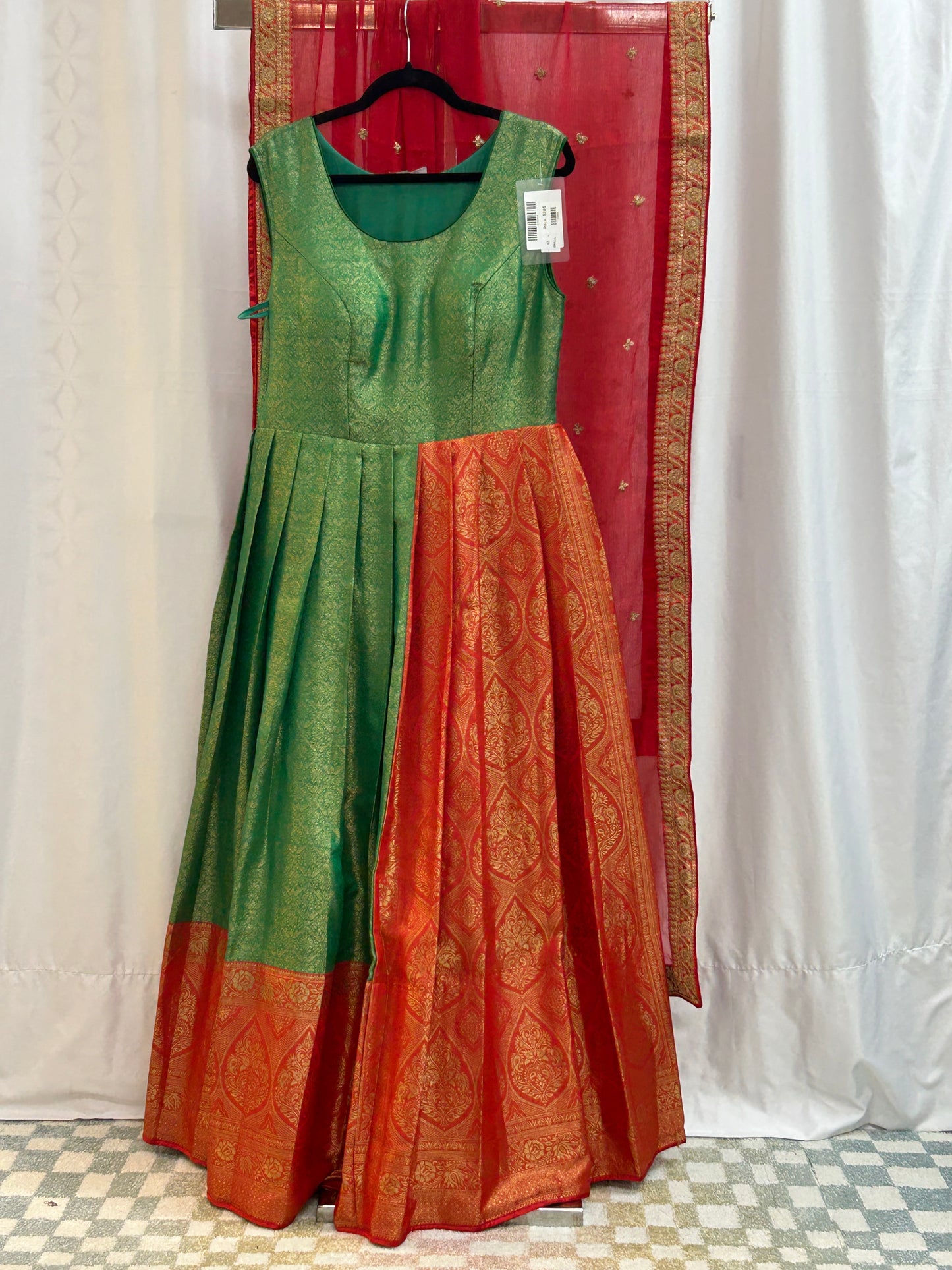 Silk long gown