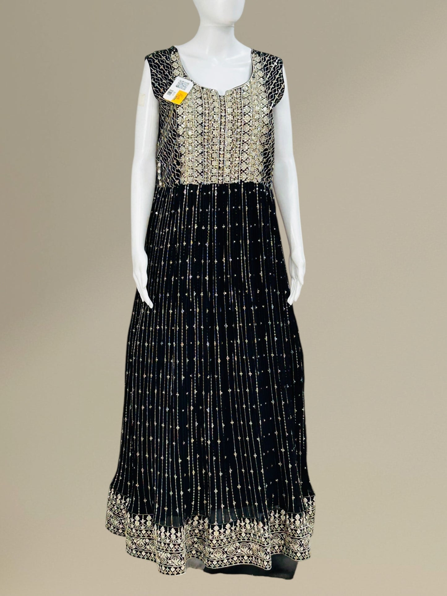 Dark blue long gown