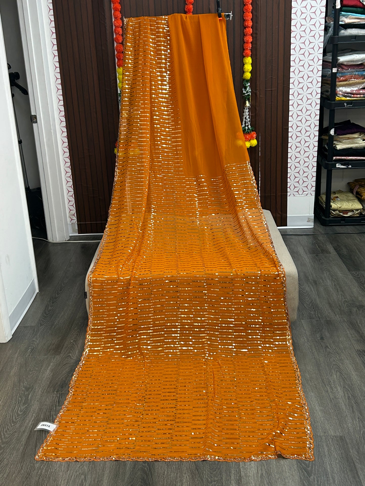 Sequin saree