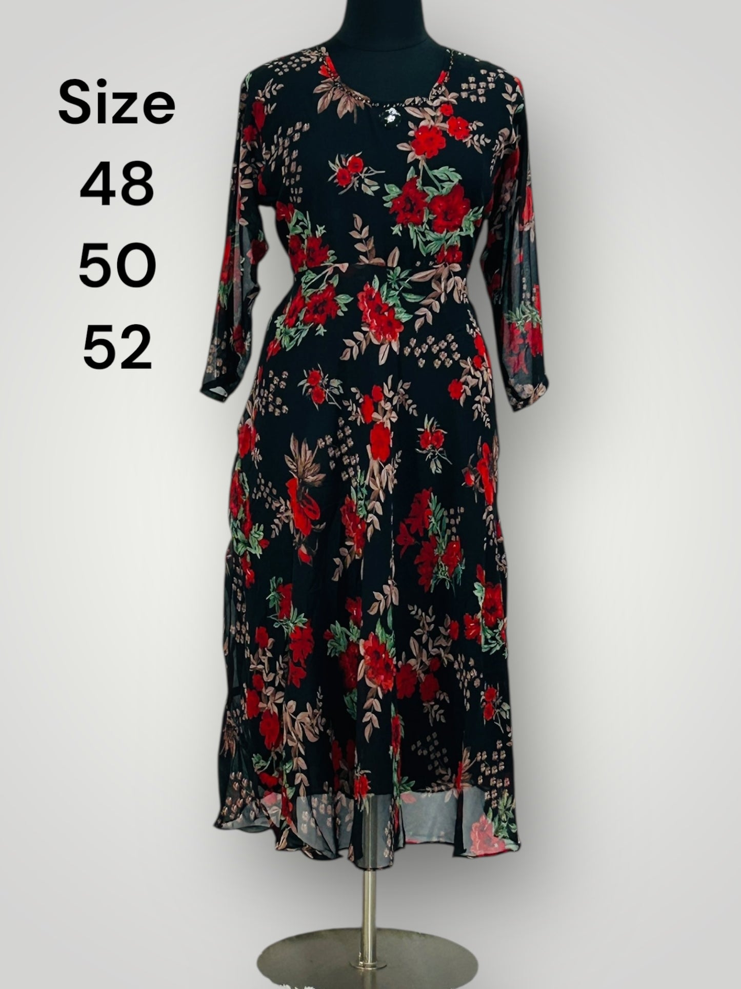 Chiffon long dress | plus size