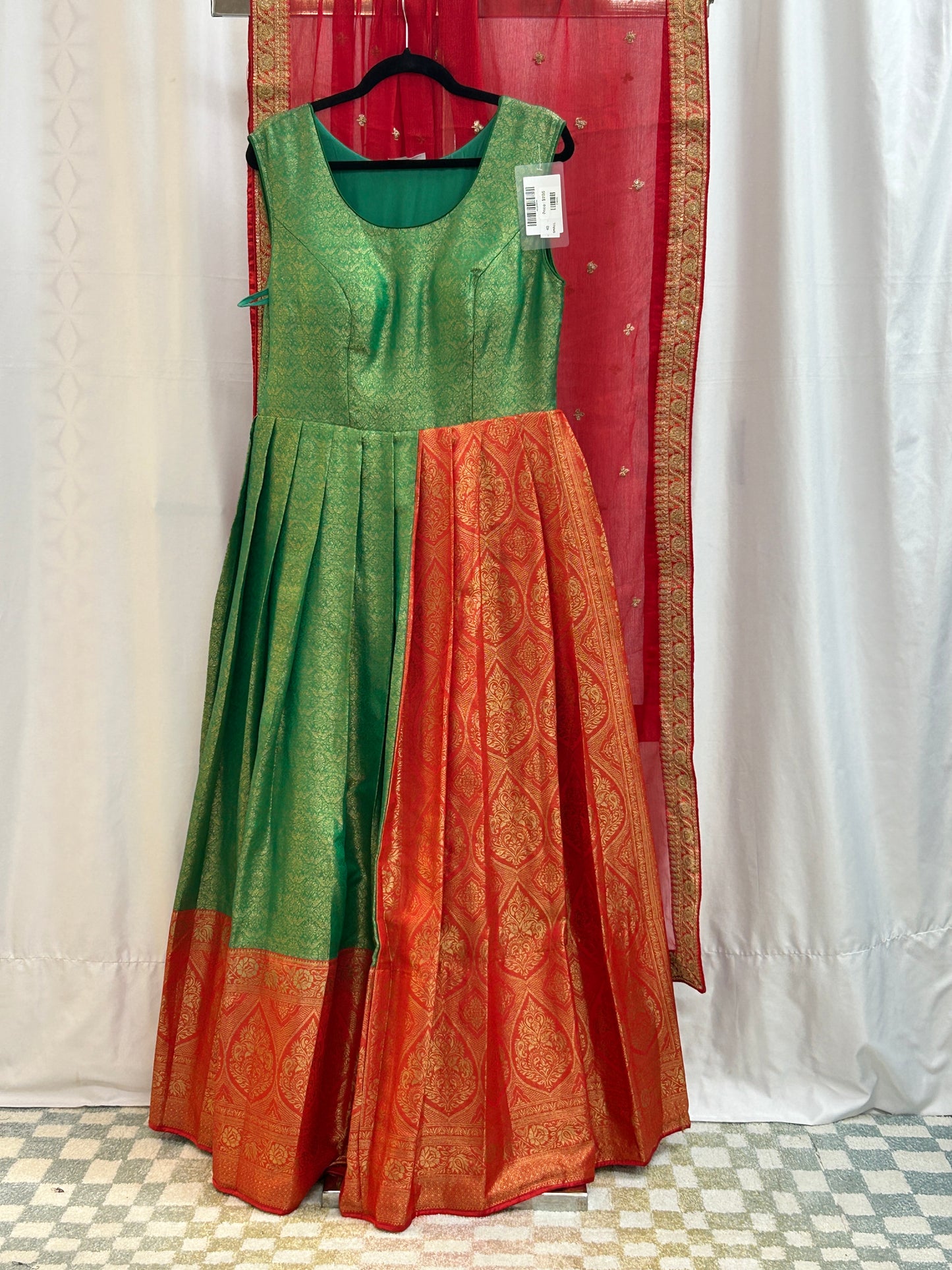 Silk long gown