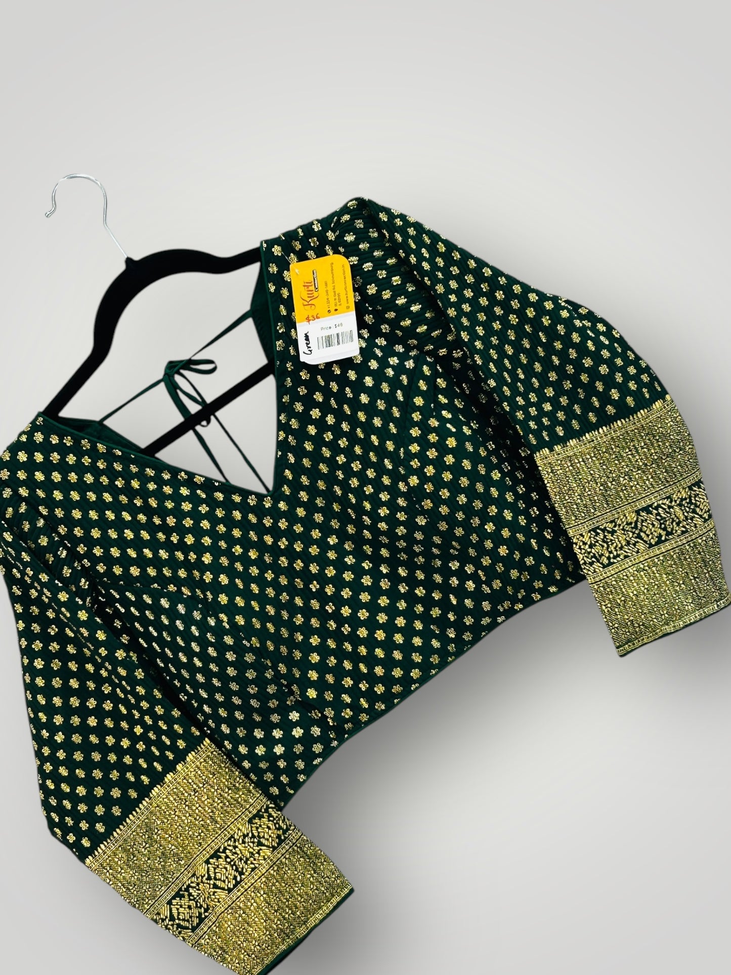 Bottle Green : chiffon blouse