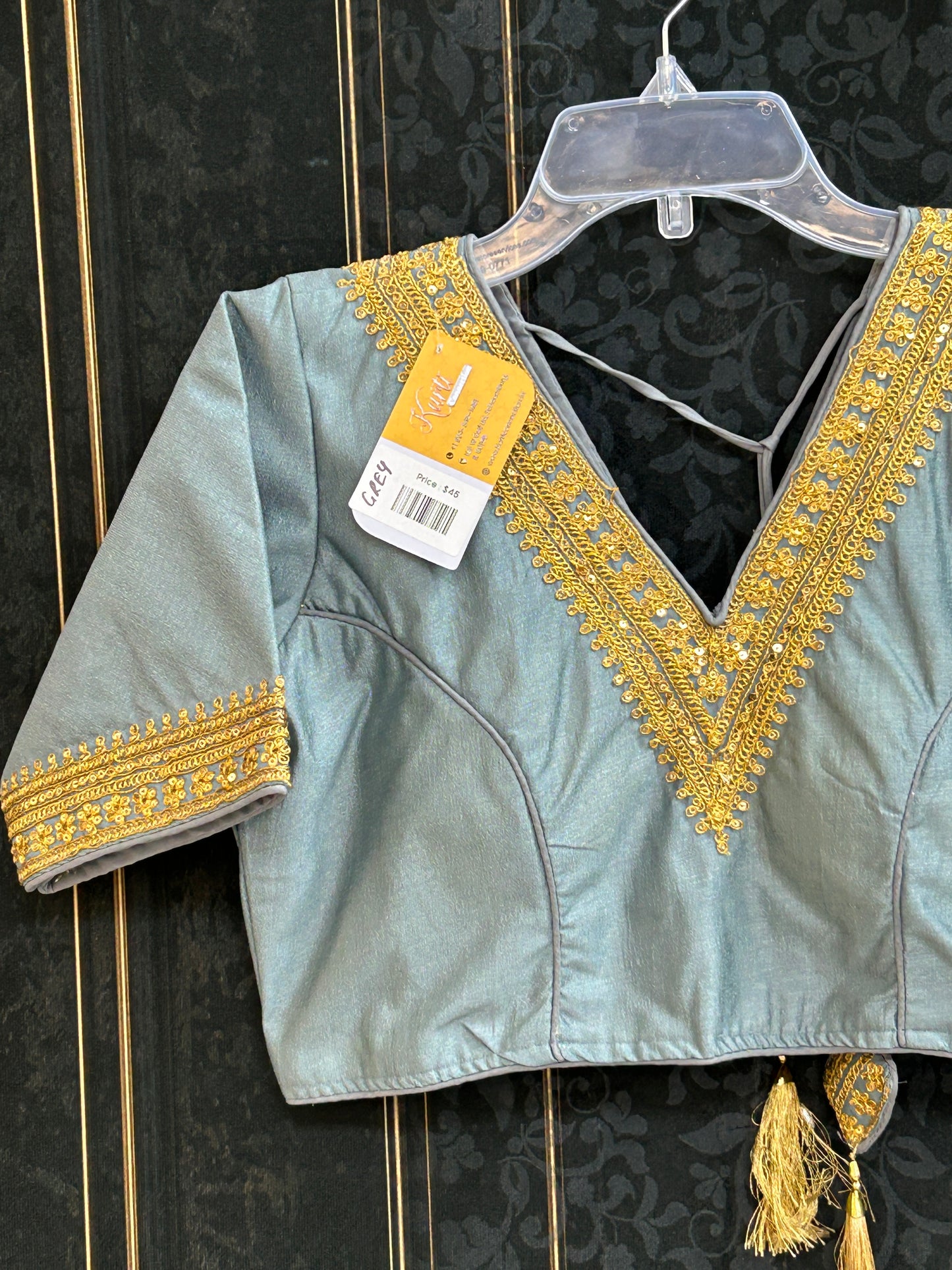 Silk blouse : grey