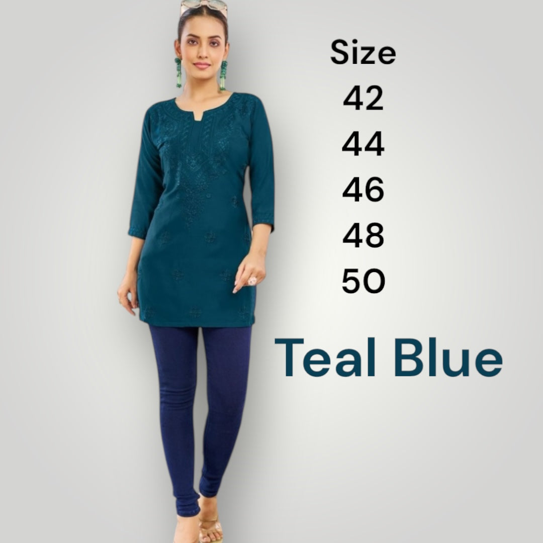 Pre Booking : Raha : cotton chikankari short Kurtis