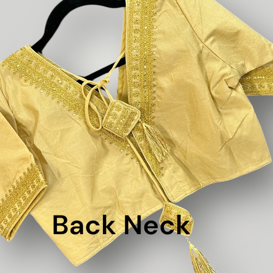 Golden blouse | V neck
