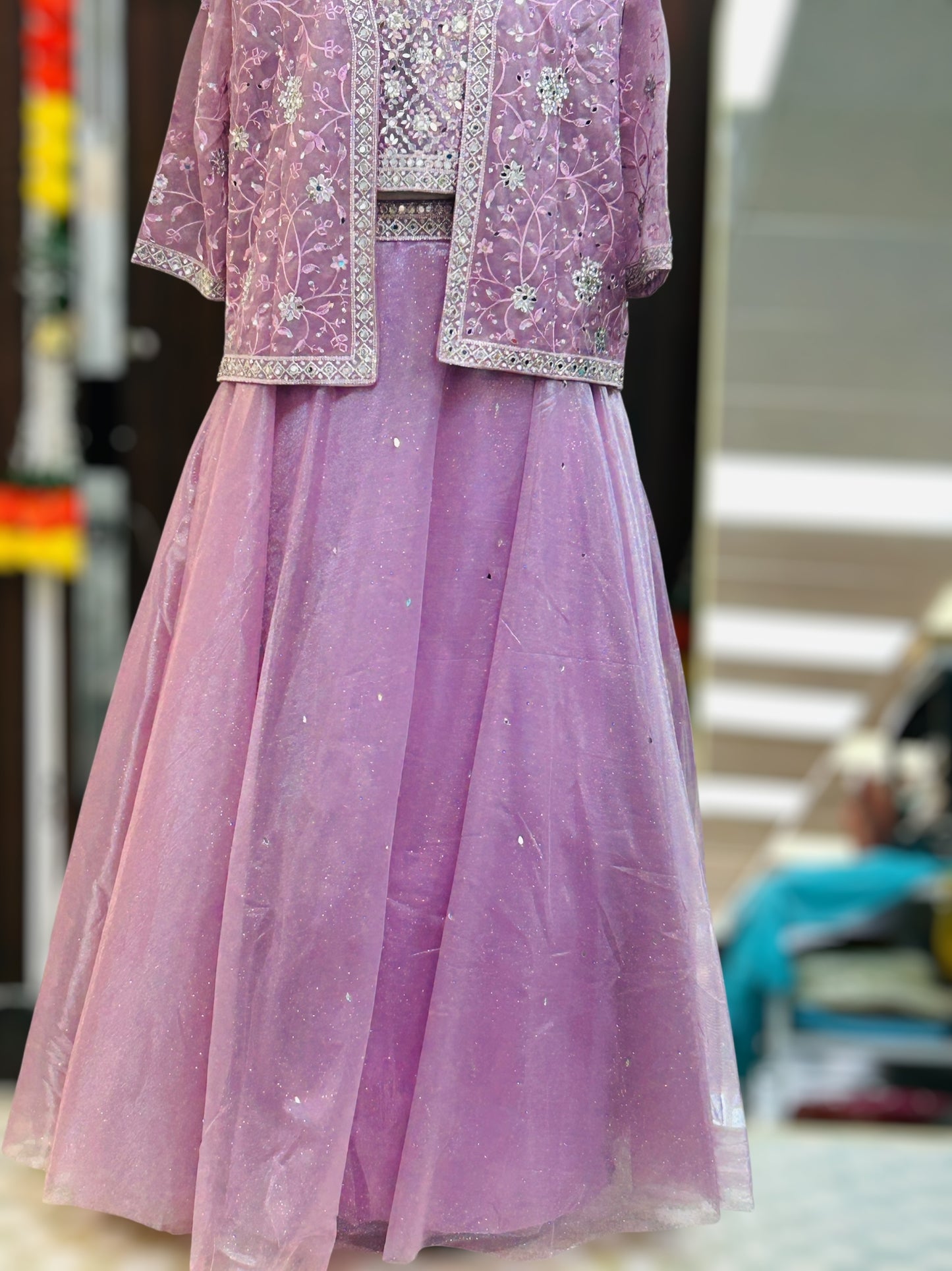 Tissue organza lehenga Choli set