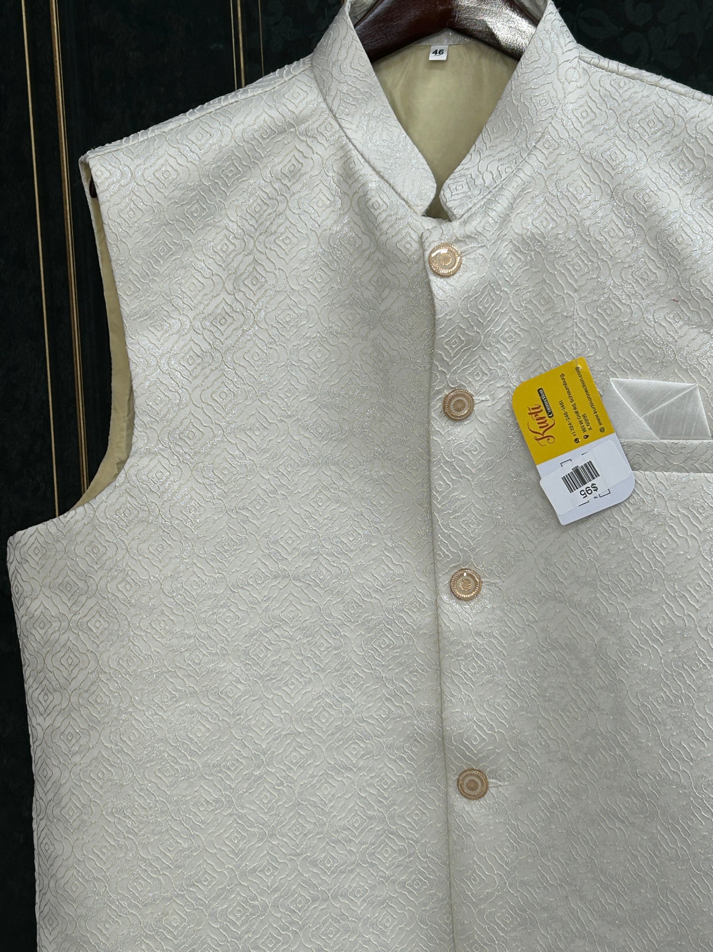 Silk vests for men | half jacket / kurta : Grey