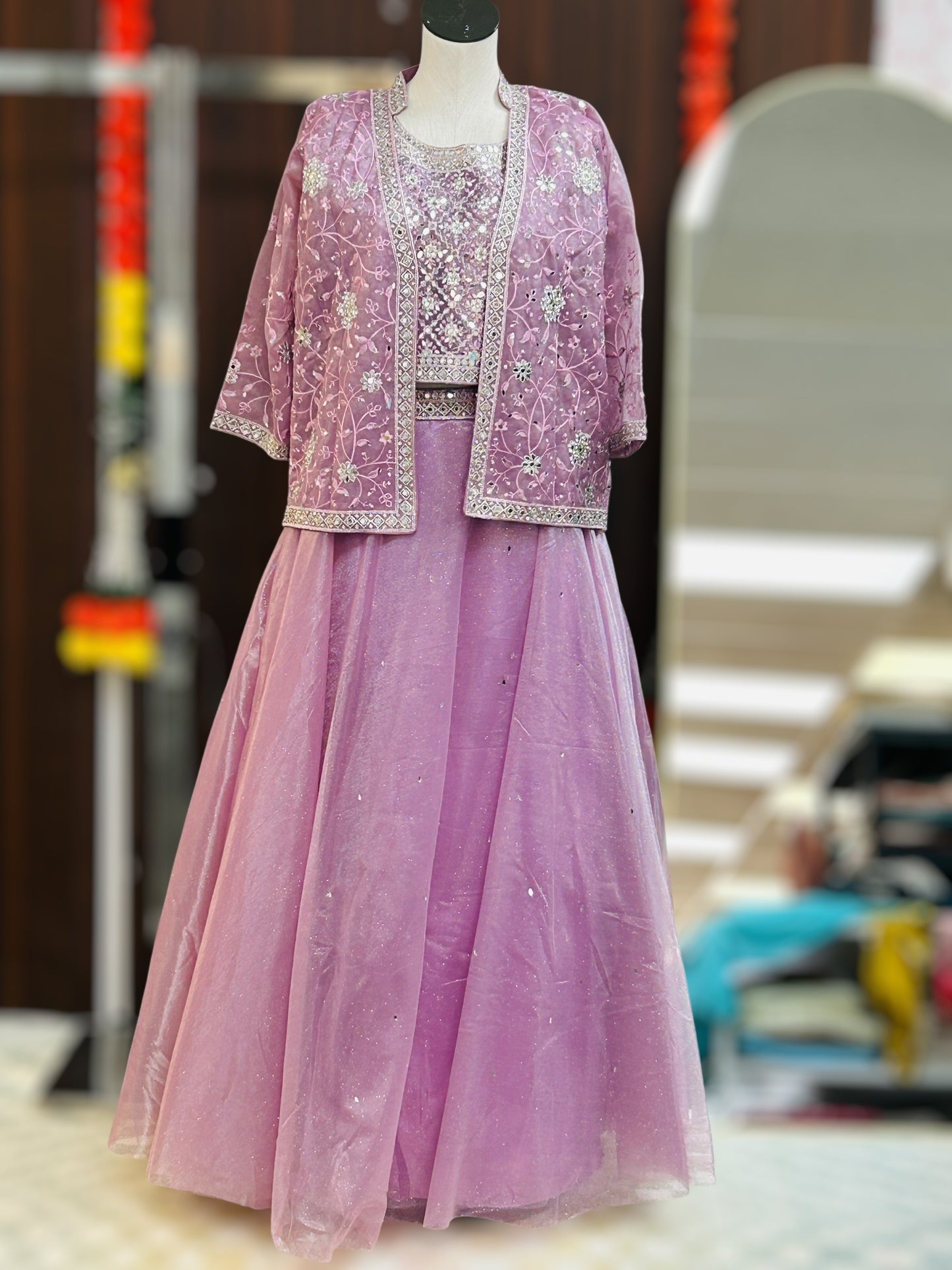 Tissue organza lehenga Choli set