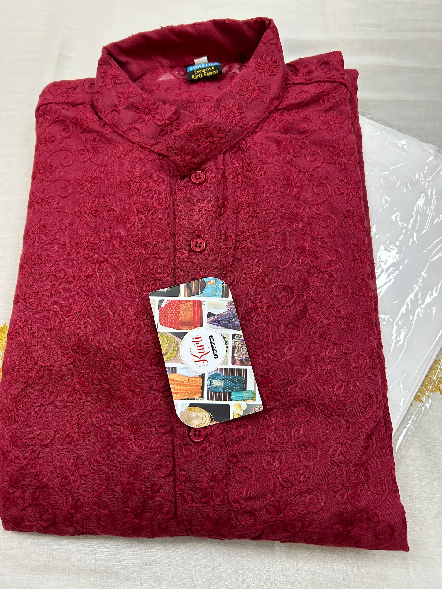 Cotton chikankari kurta pajama