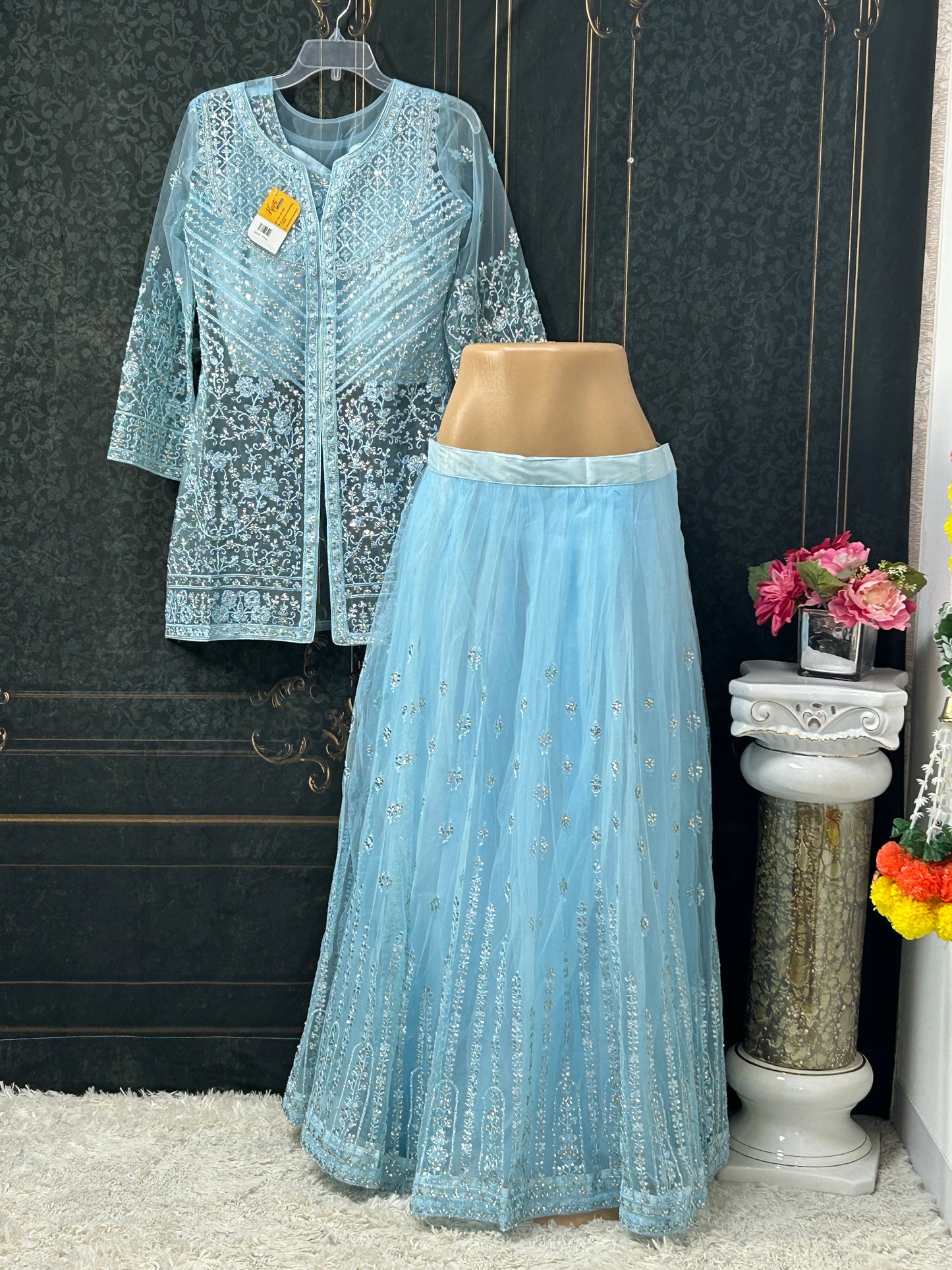 Lehenga set with long blouse