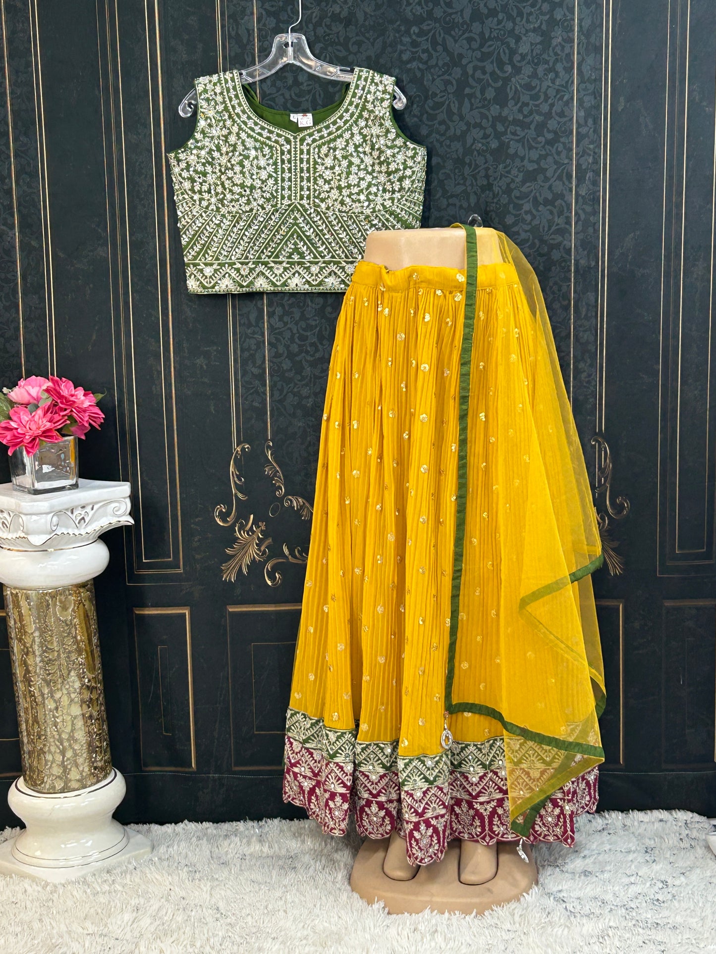 Georgette lehenga choli set