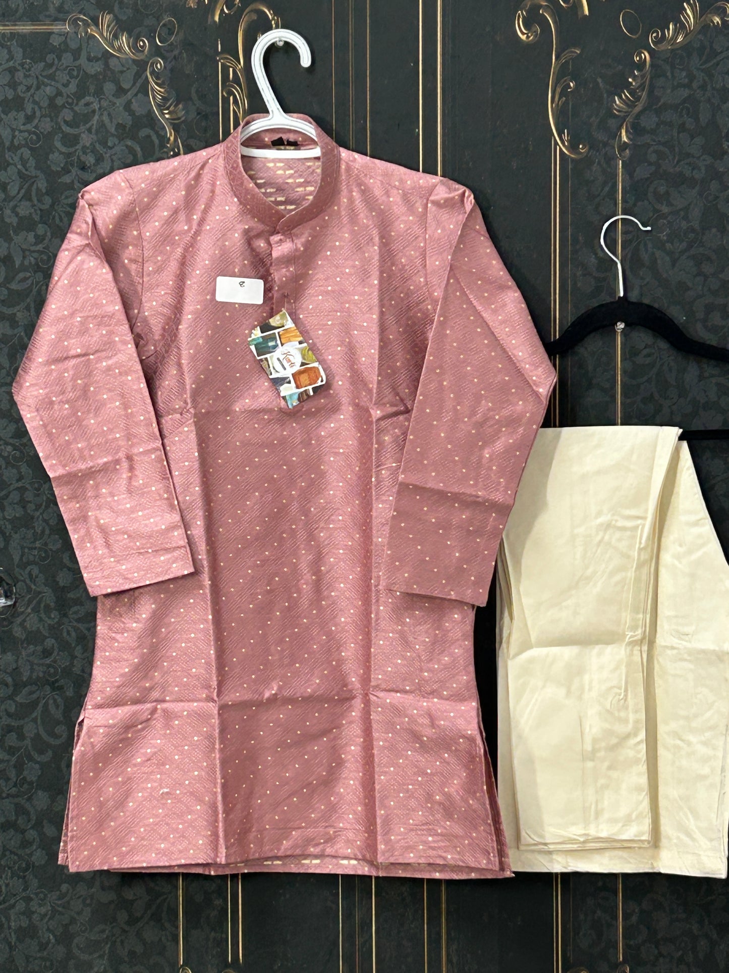 Silk cotton kurta for boys