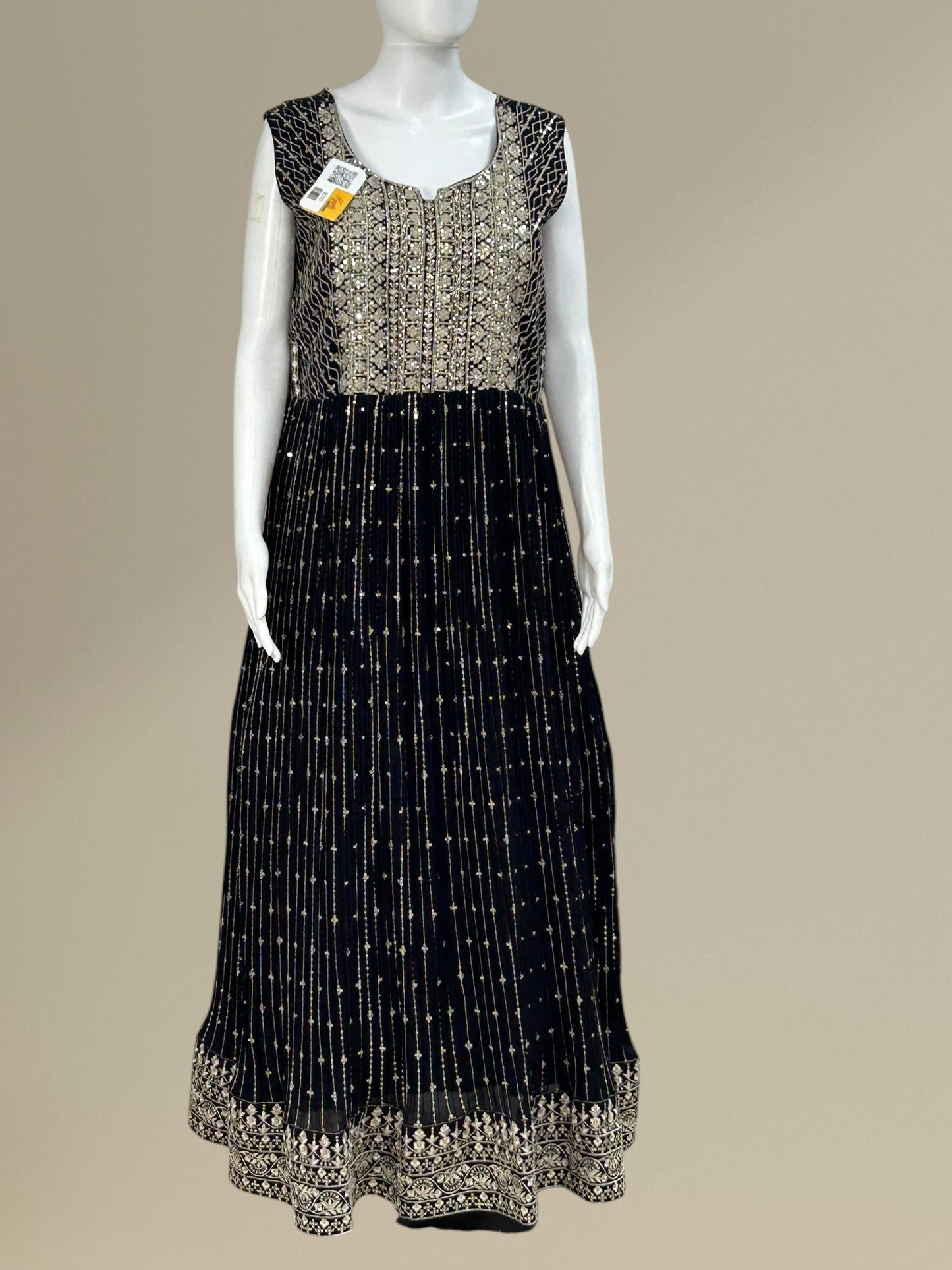Dark blue long gown