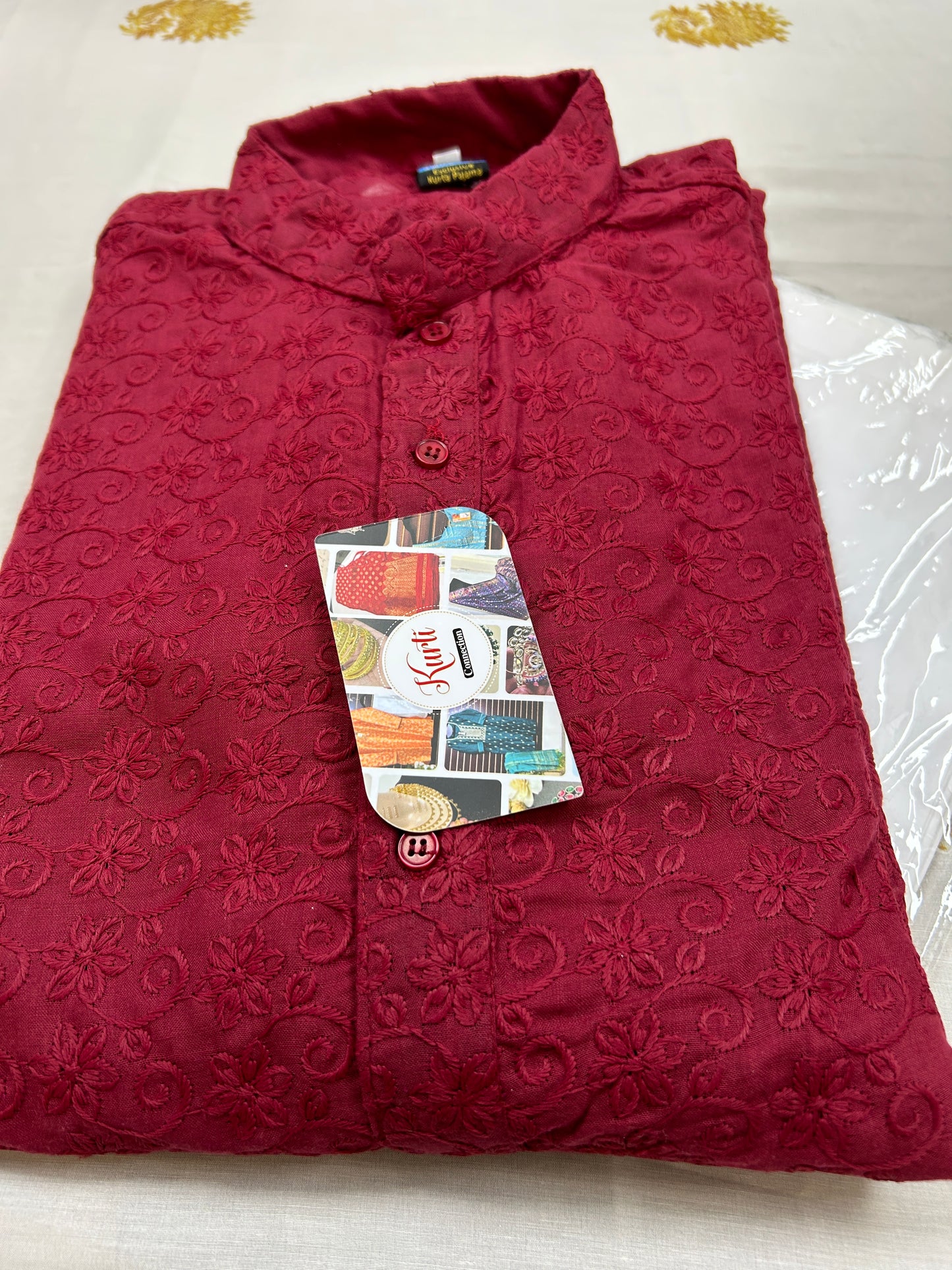 Cotton chikankari kurta pajama