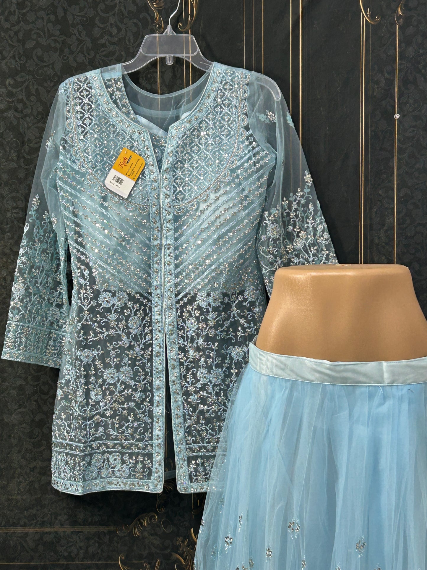 Lehenga set with long blouse