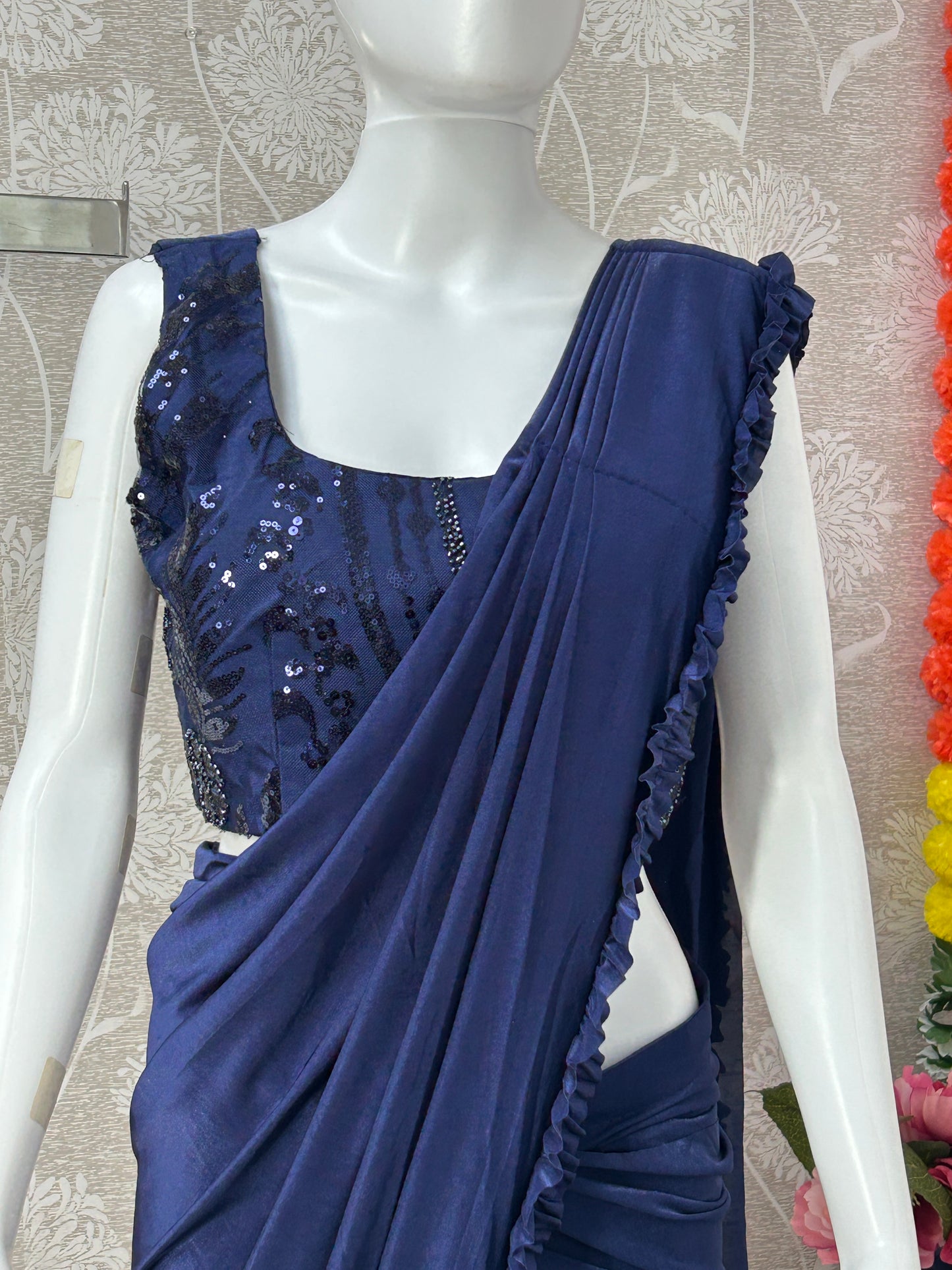 Readymade saree with ready blouse