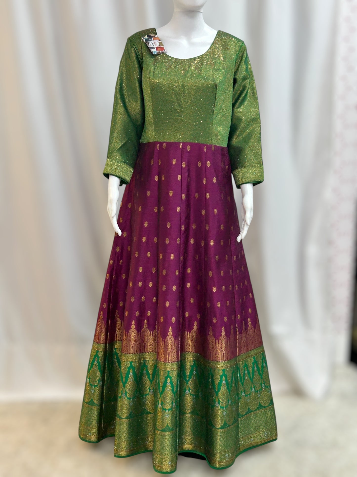 Silk long gown : only gown no dupatta