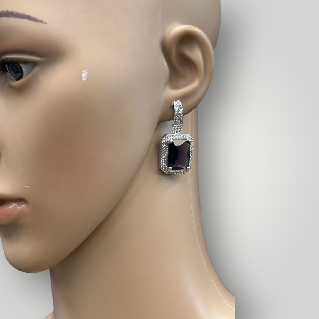 Dark purple earrings
