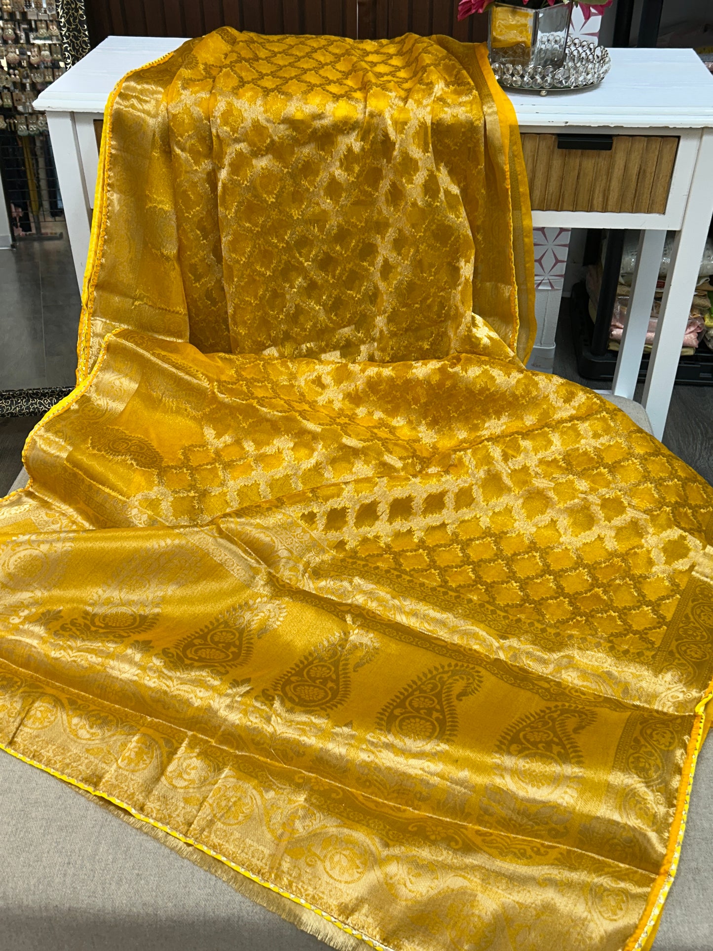 Tissue organza saree